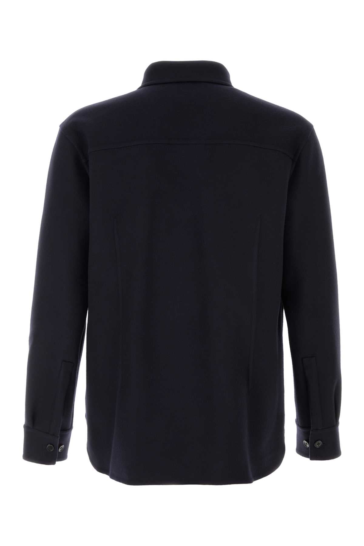 Jil Sander Men Midnight Blue Wool Shirt JIL SANDER