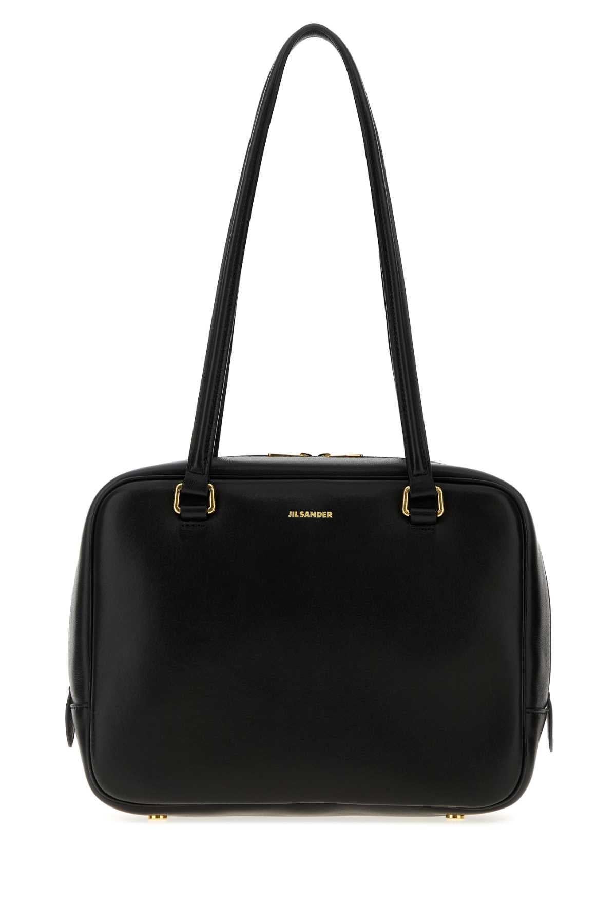 Jil Sander Women Black Nappa Leather Medium Vision Handbag JIL SANDER