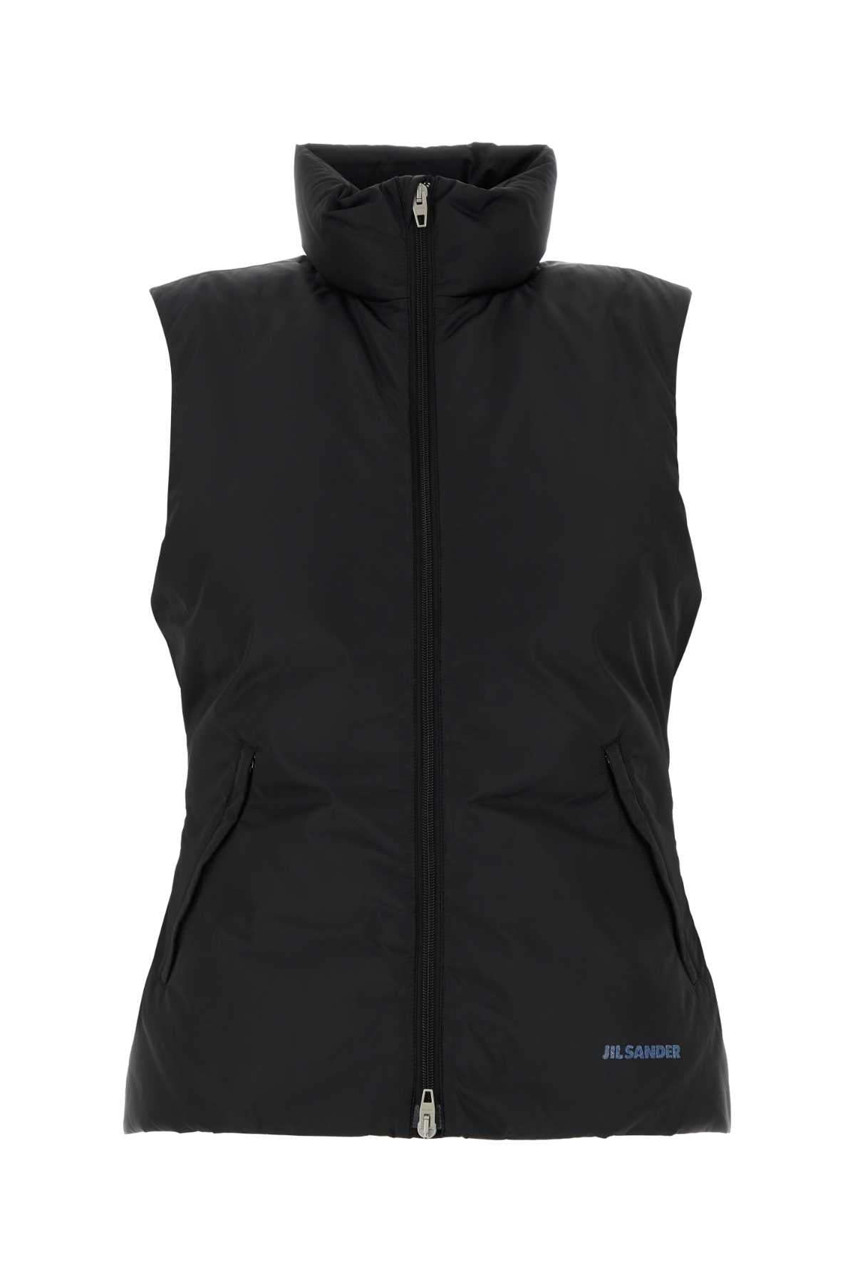 Jil Sander Women Black Polyester Sleeveless Jacket JIL SANDER