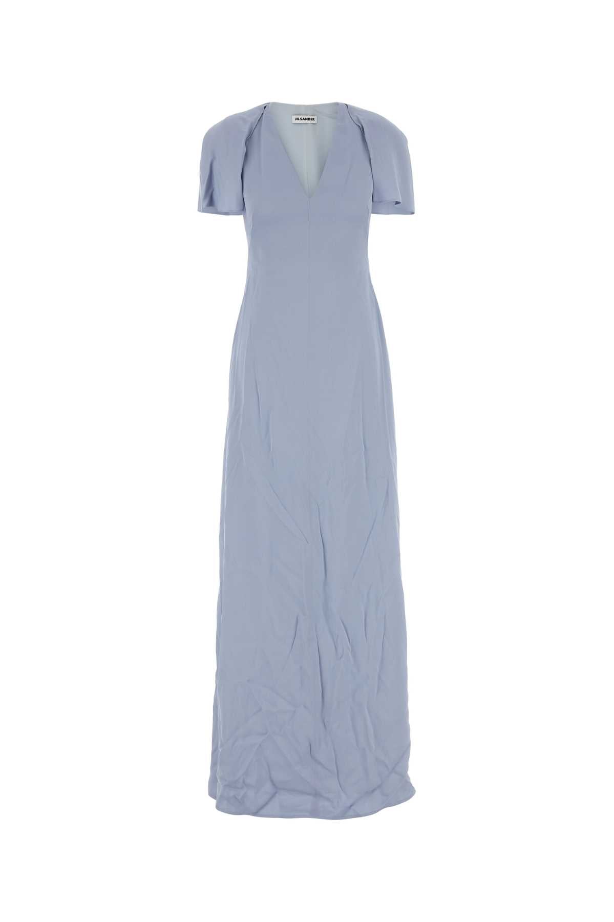 Jil Sander Women Powder Blue Viscose Long Dress JIL SANDER