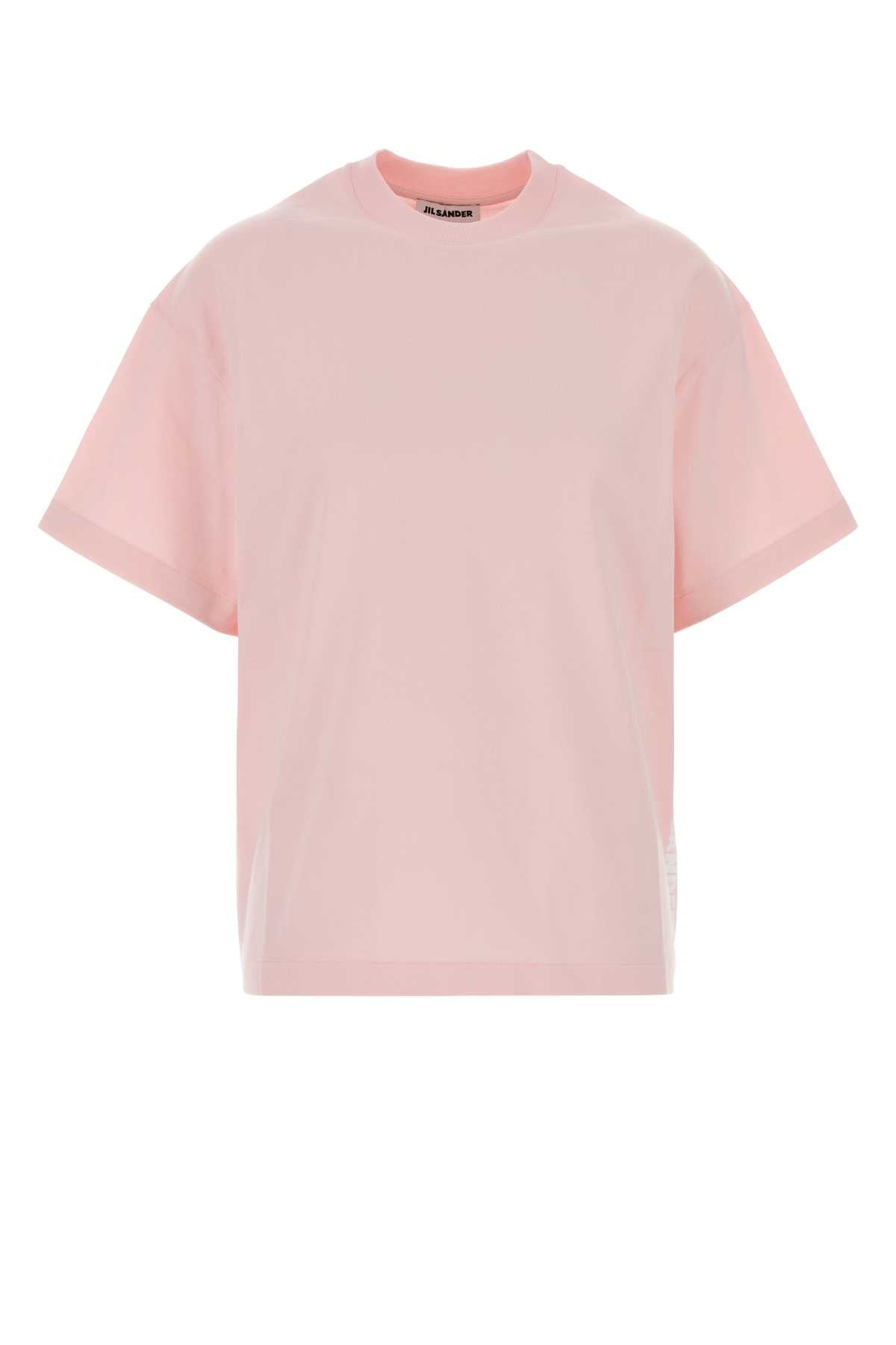 Jil Sander Women Pink Cotton T-Shirt JIL SANDER