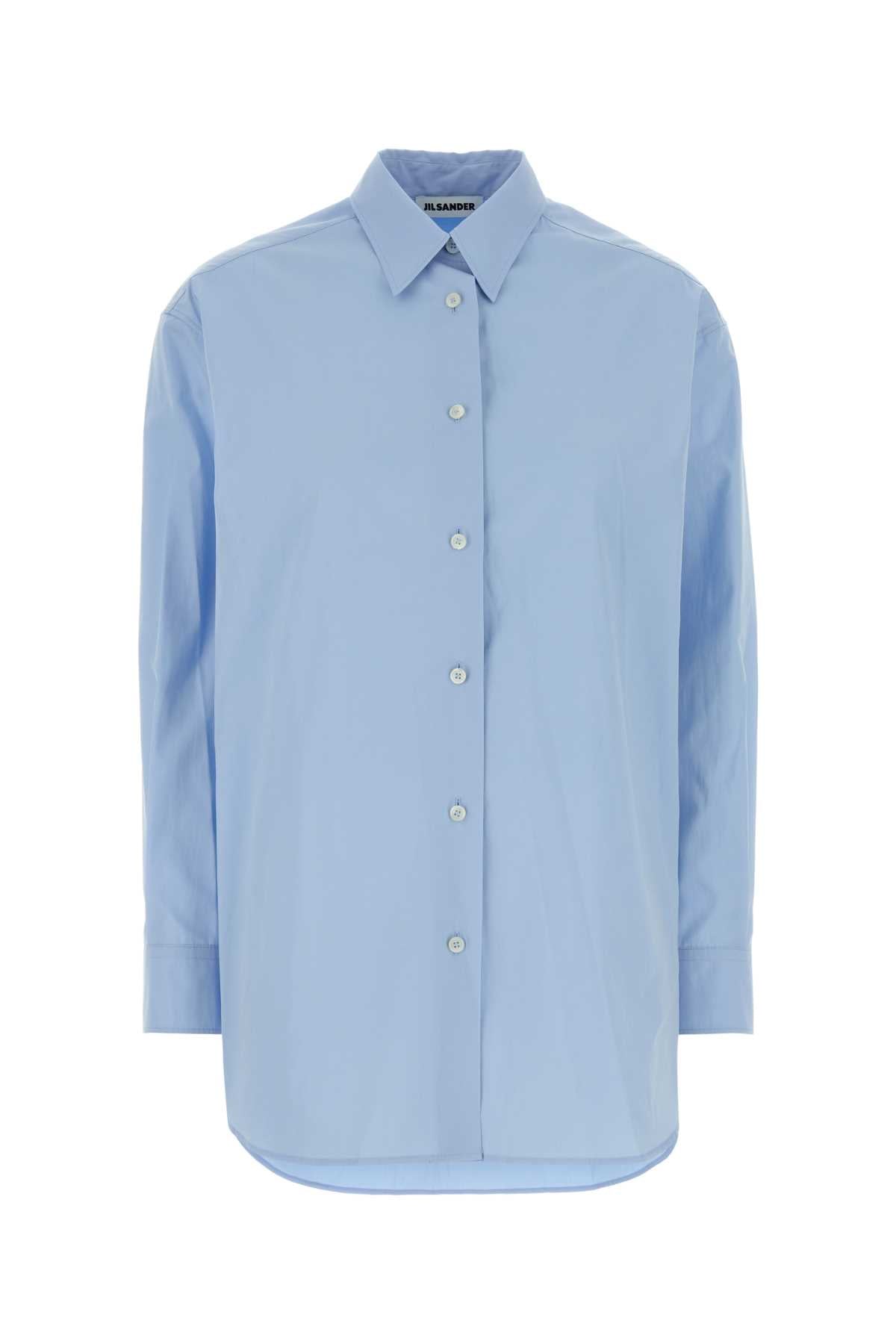 Jil Sander Women Light-Blue Poplin Oversize Shirt JIL SANDER