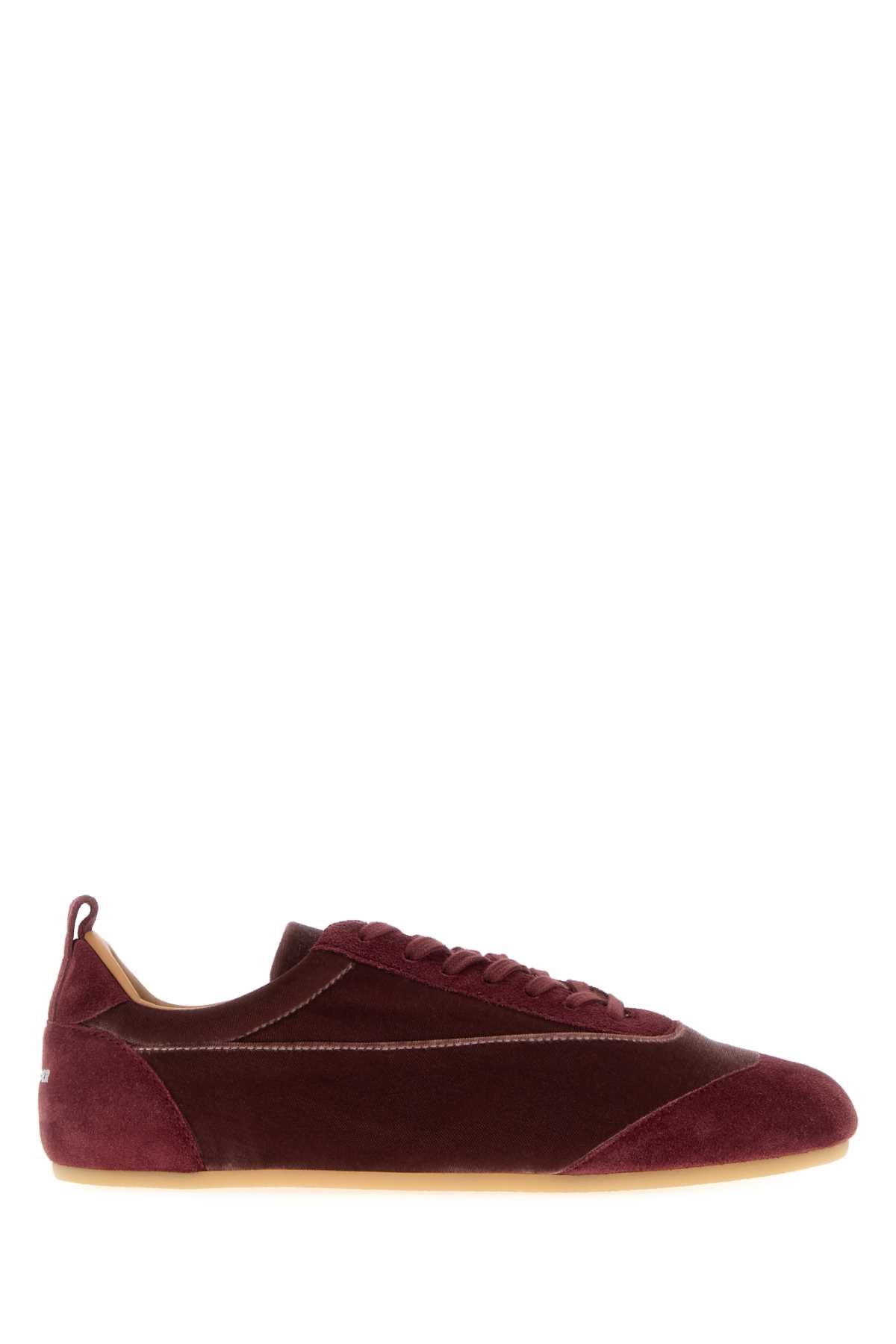 Jil Sander Women Tyrian Purple Velvet And Suede Etage Sneakers JIL SANDER