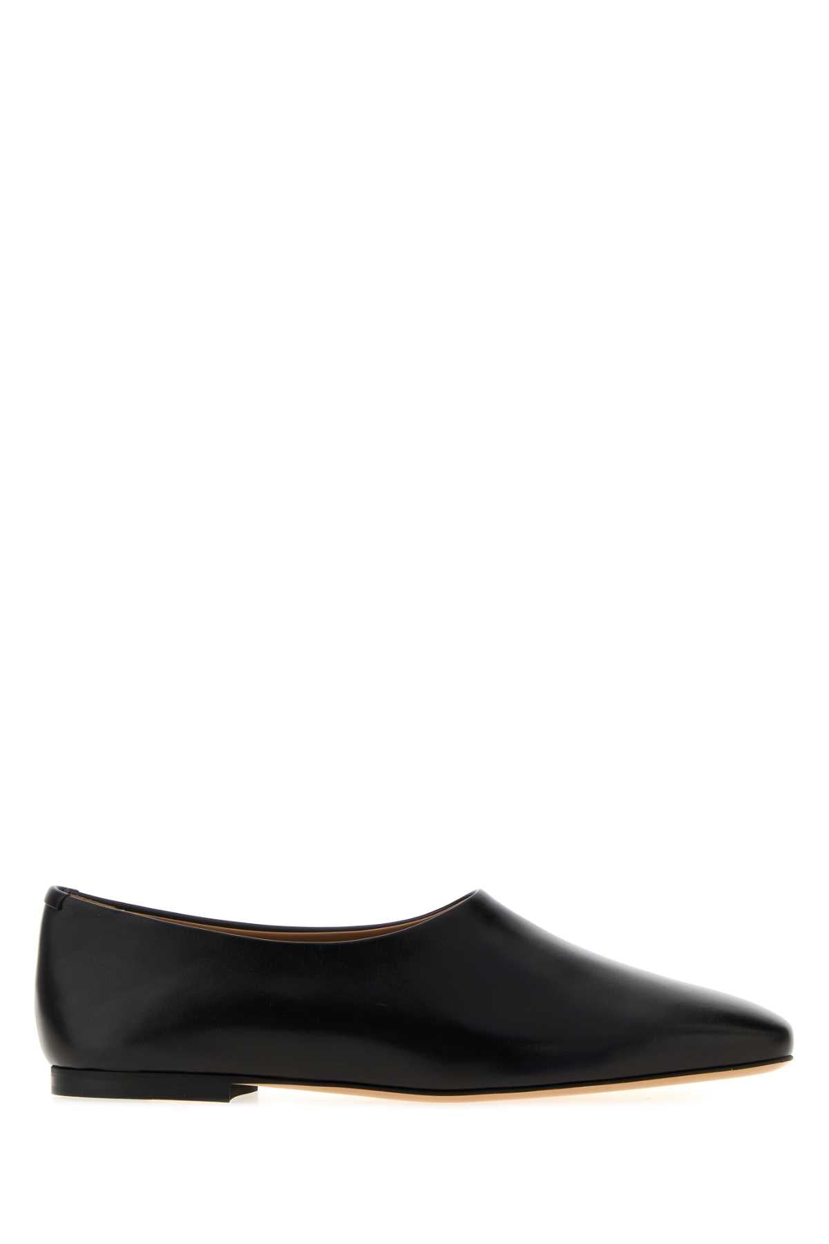 Jil Sander Women Black Leather Ballerinas JIL SANDER