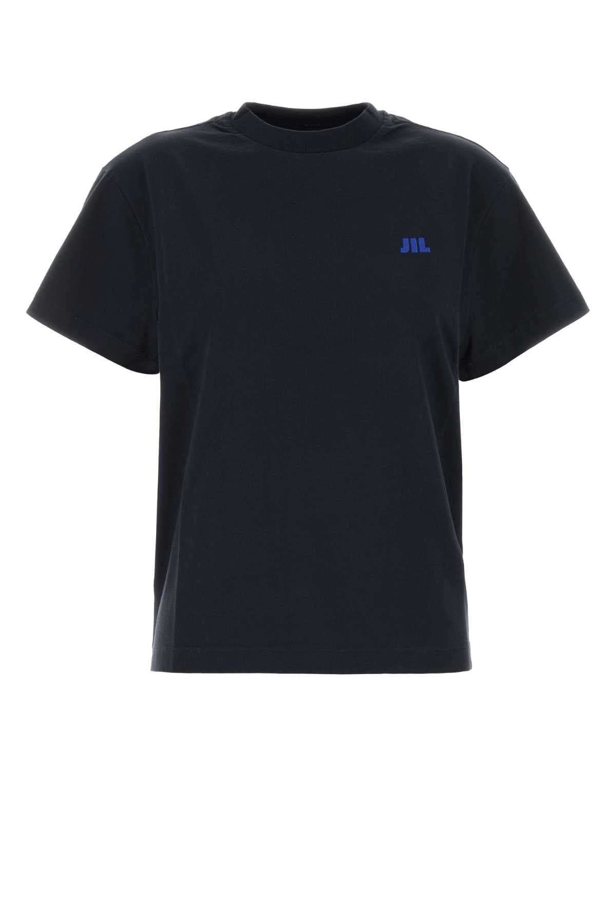 Jil Sander Women Midnight Blue Cotton T-Shirt JIL SANDER