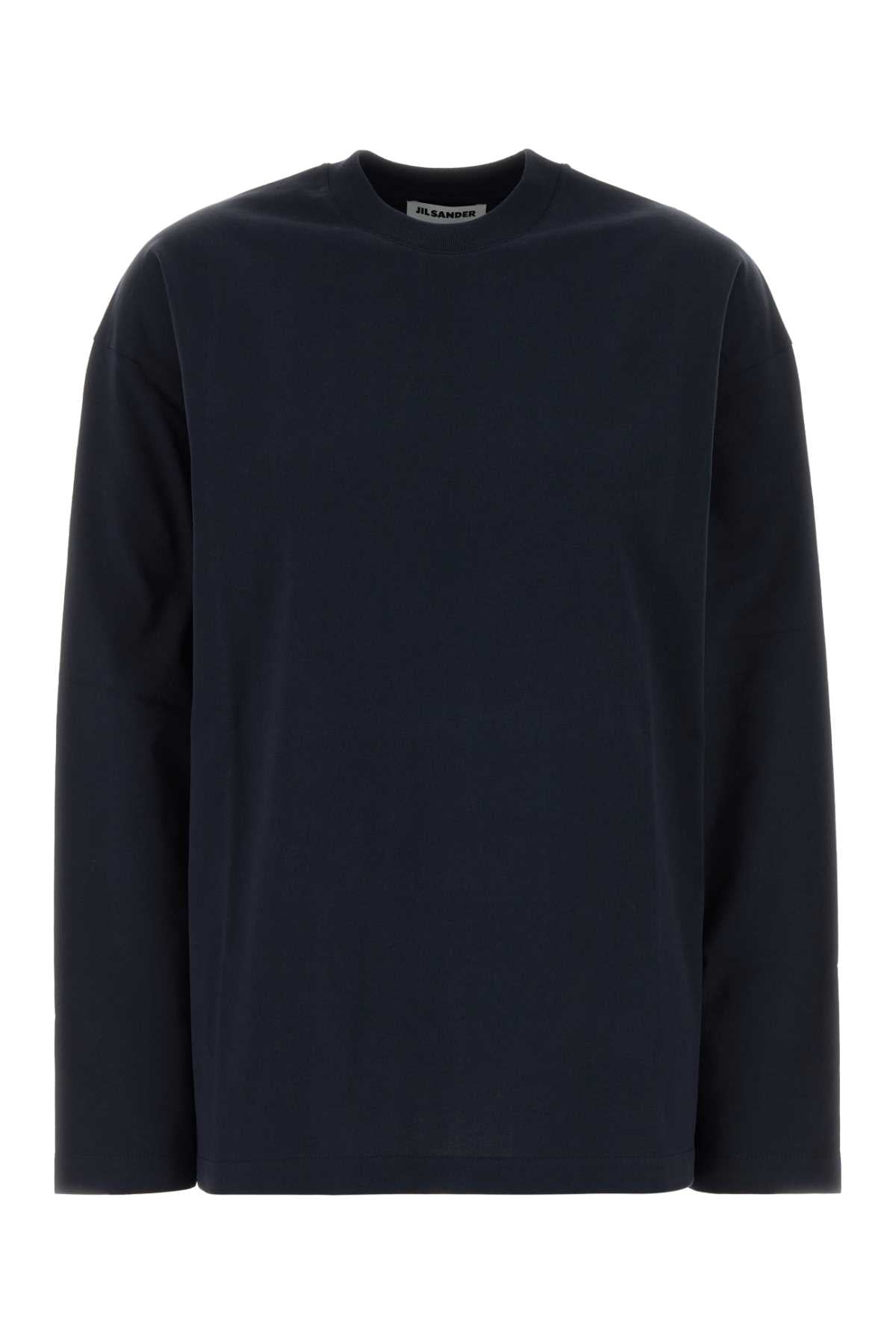 Jil Sander Women Midnight Blue Cotton T-Shirt JIL SANDER