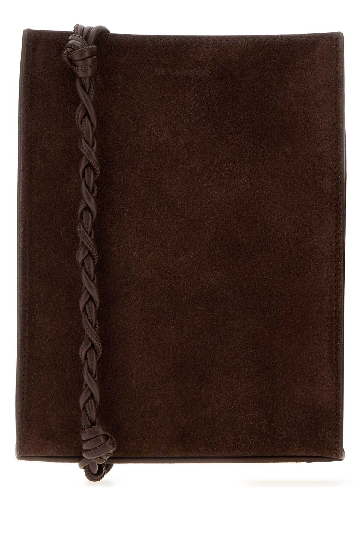 Jil Sander Men Brown Suede Small Tangle Shoulder Bag JIL SANDER