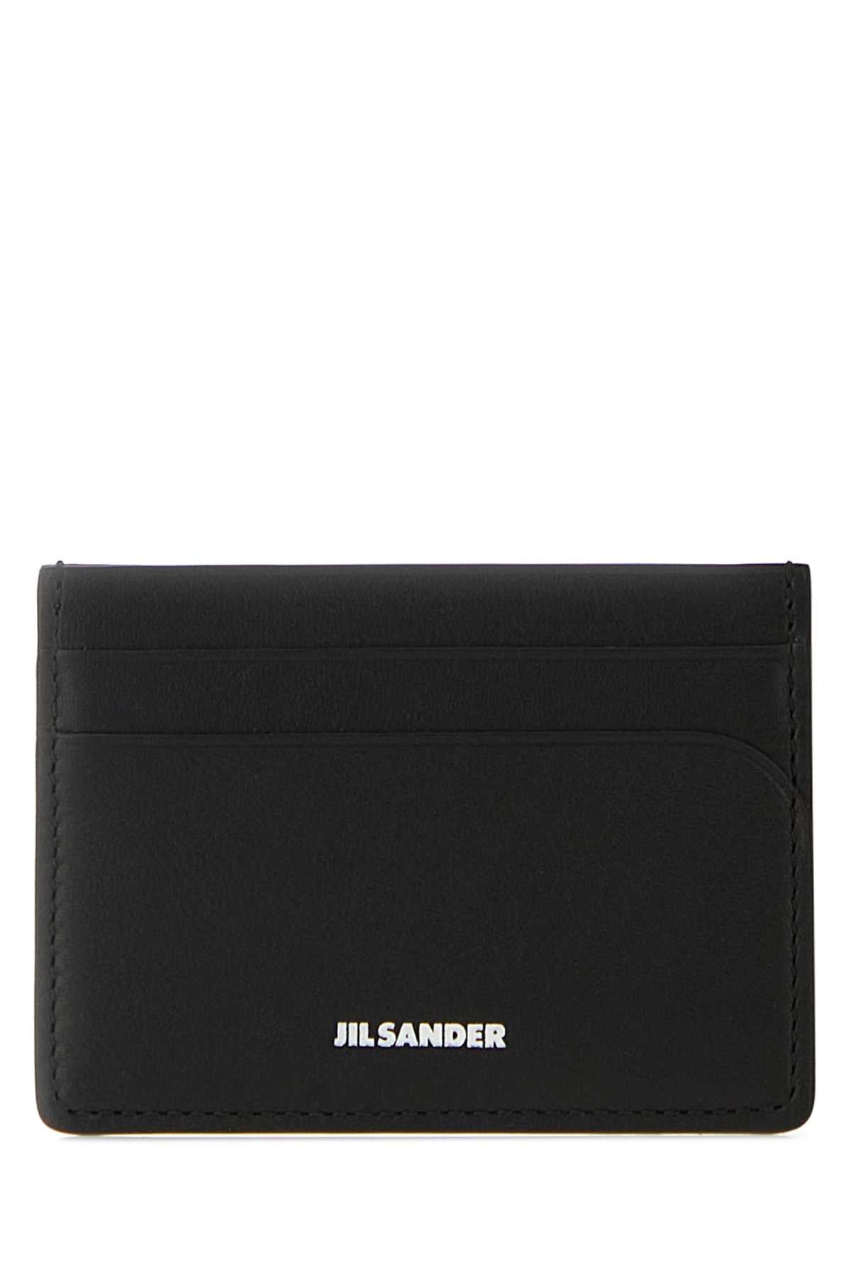 Jil Sander Men Black Leather Card Holder JIL SANDER