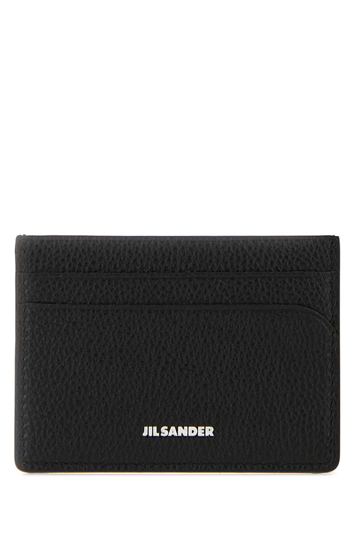 Jil Sander Men Black Leather Card Holder JIL SANDER