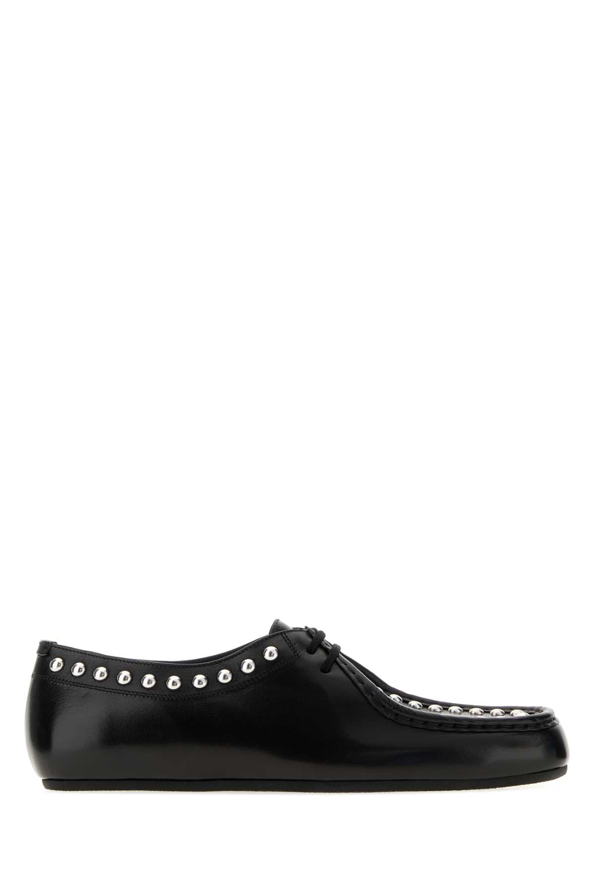 Jil Sander Men Black Leather Lace-Up Shoes JIL SANDER