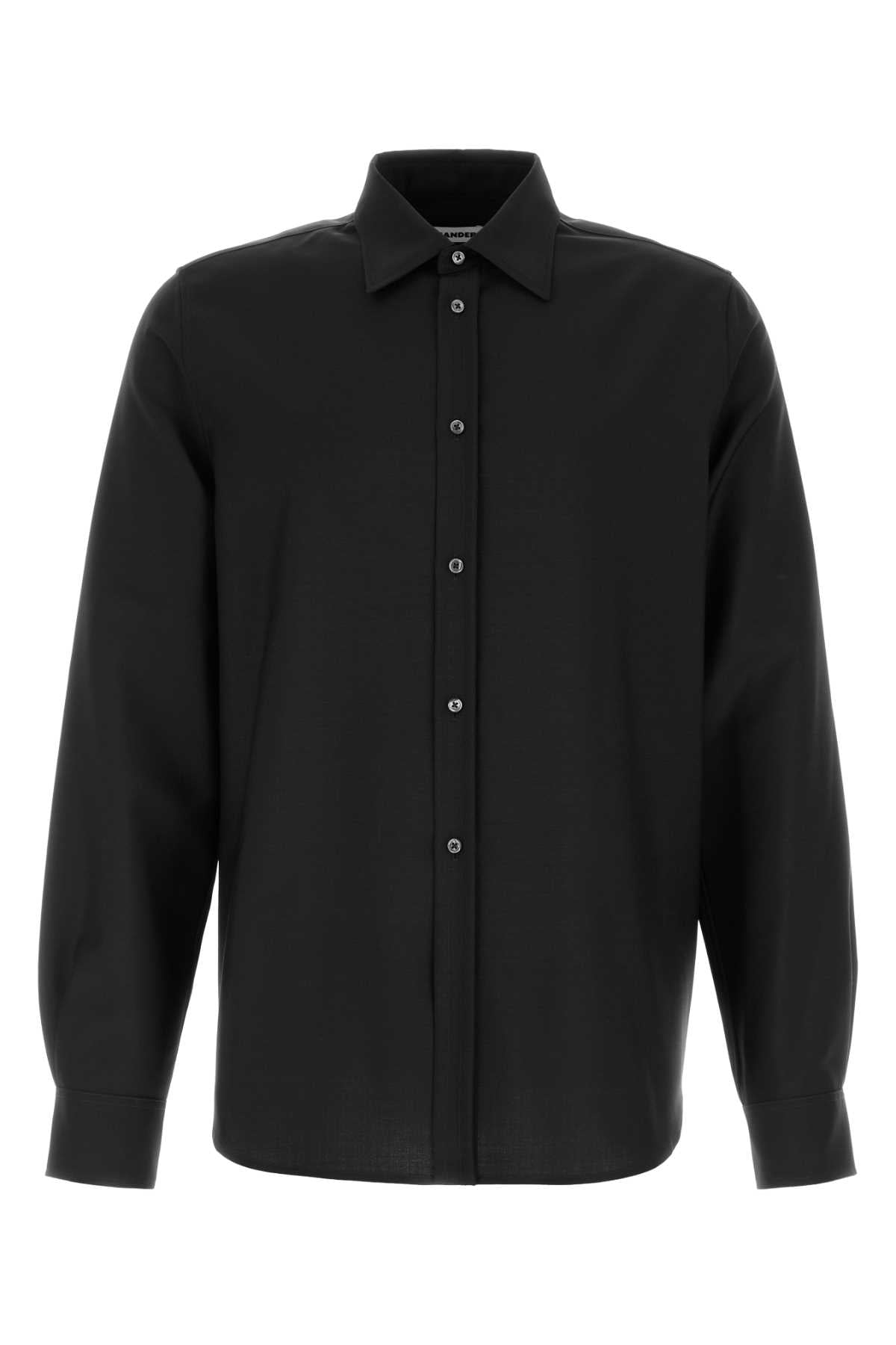 Jil Sander Men Black Wool Blend Shirt JIL SANDER