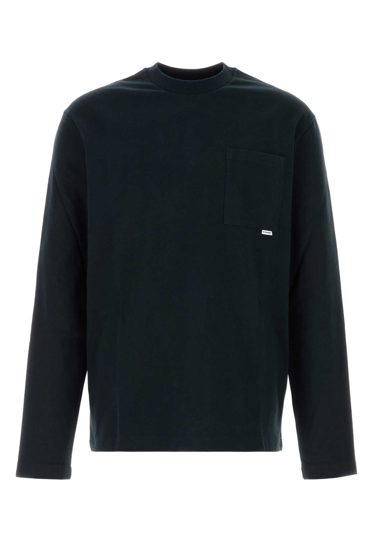 Jil Sander Men Midnight Blue Cotton T-Shirt JIL SANDER