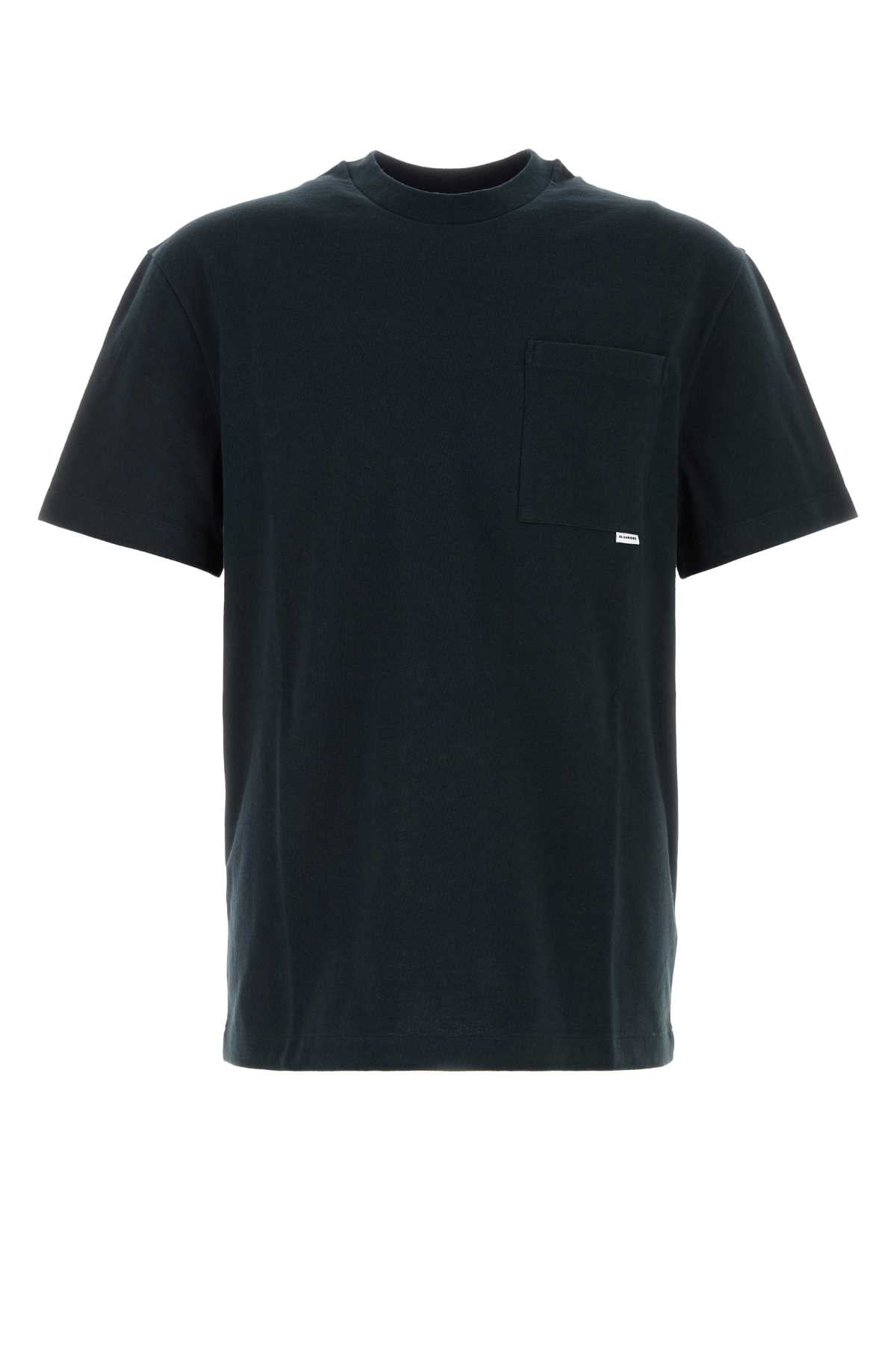 Jil Sander Men Midnight Blue Cotton T-Shirt JIL SANDER