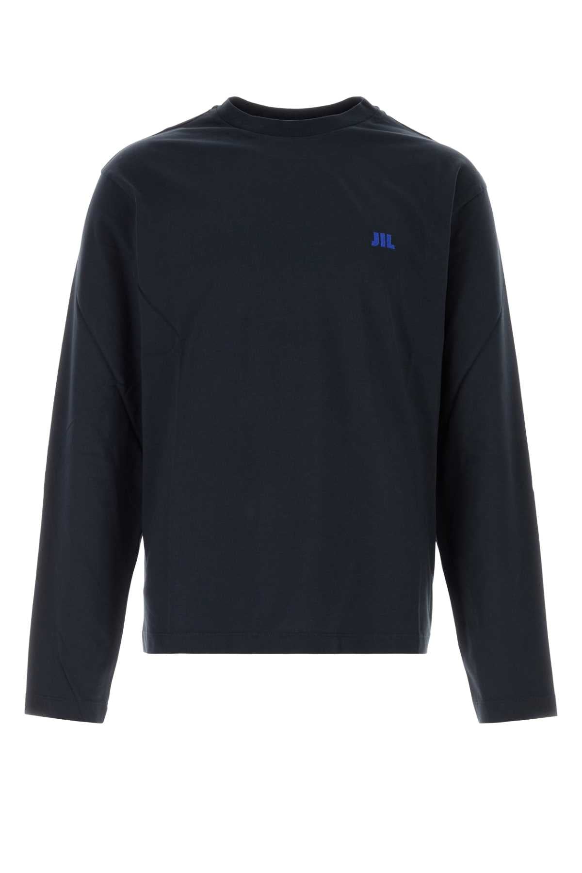 Jil Sander Men Midnight Blue Cotton T-Shirt JIL SANDER