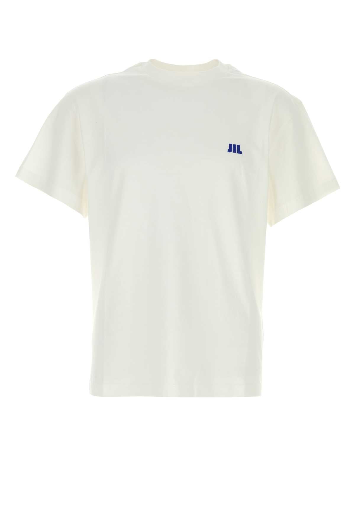 Jil Sander Men White Cotton T-Shirt JIL SANDER