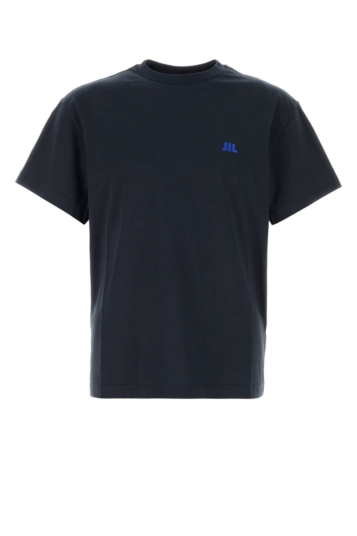 Jil Sander Men Midnight Blue Cotton T-Shirt JIL SANDER