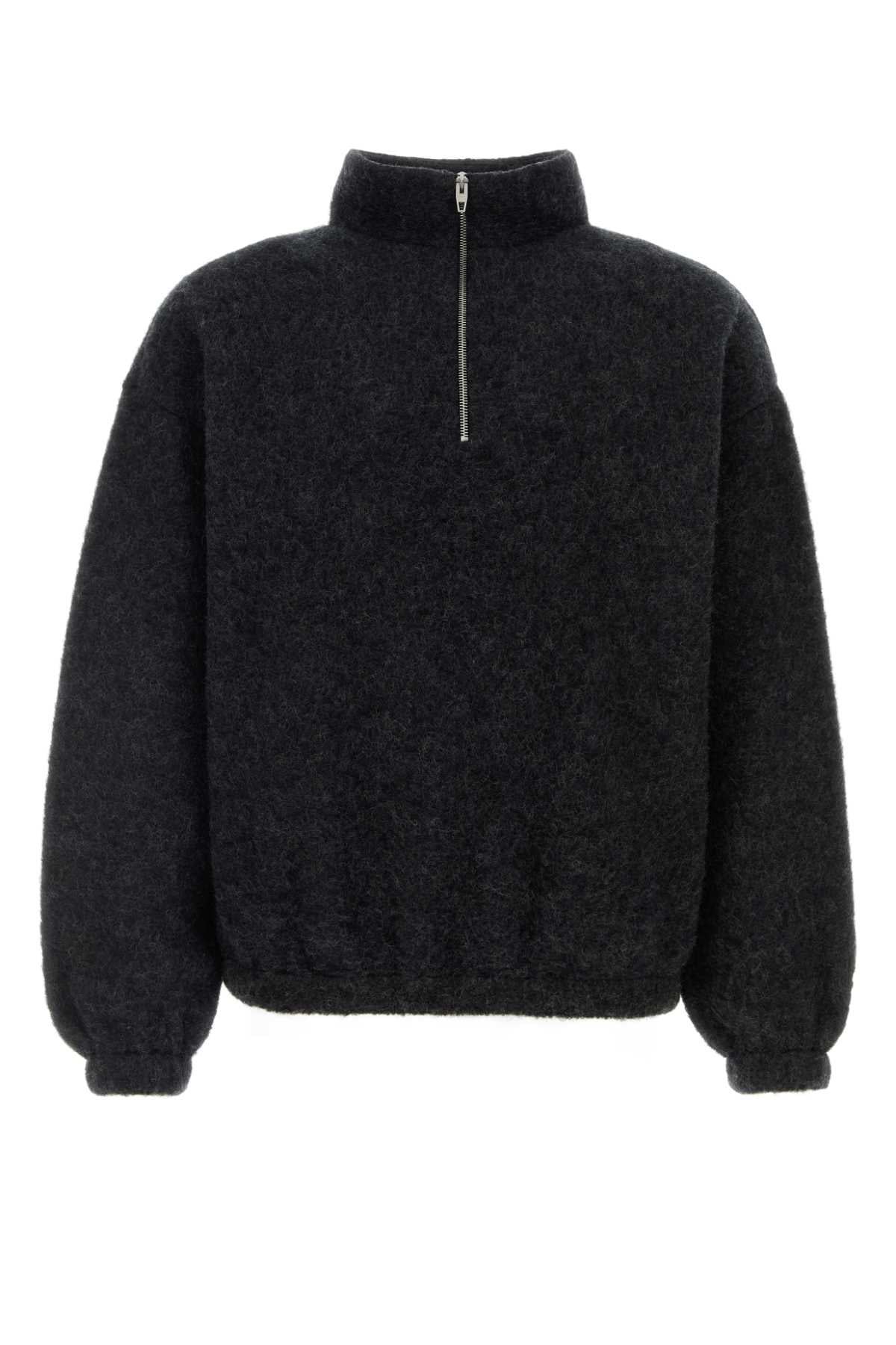 Jil Sander Men Slate Wool Blend Sweatshirt JIL SANDER