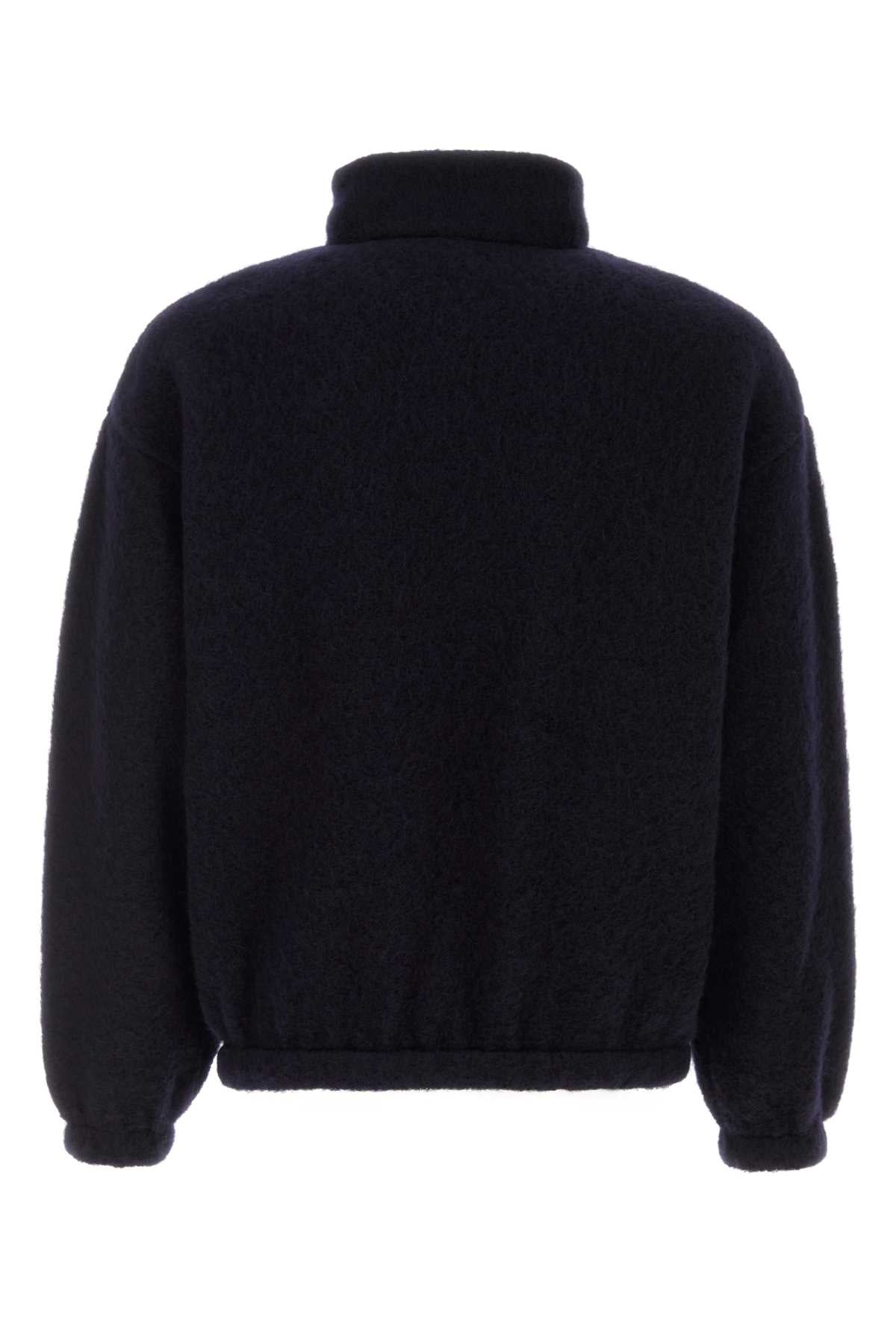 Jil Sander Men Midnight Blue Wool Blend Sweatshirt JIL SANDER