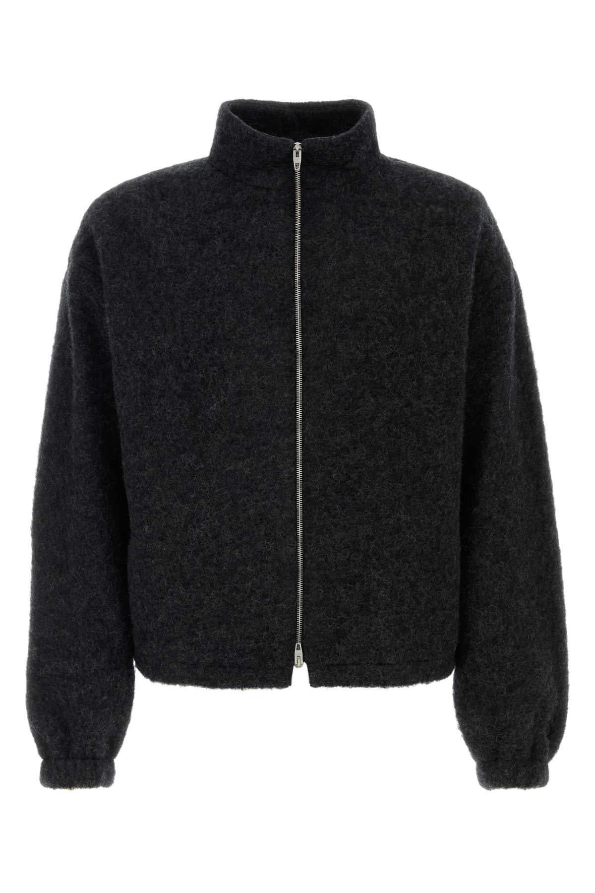 Jil Sander Men Charcoal Wool Blend Sweatshirt JIL SANDER