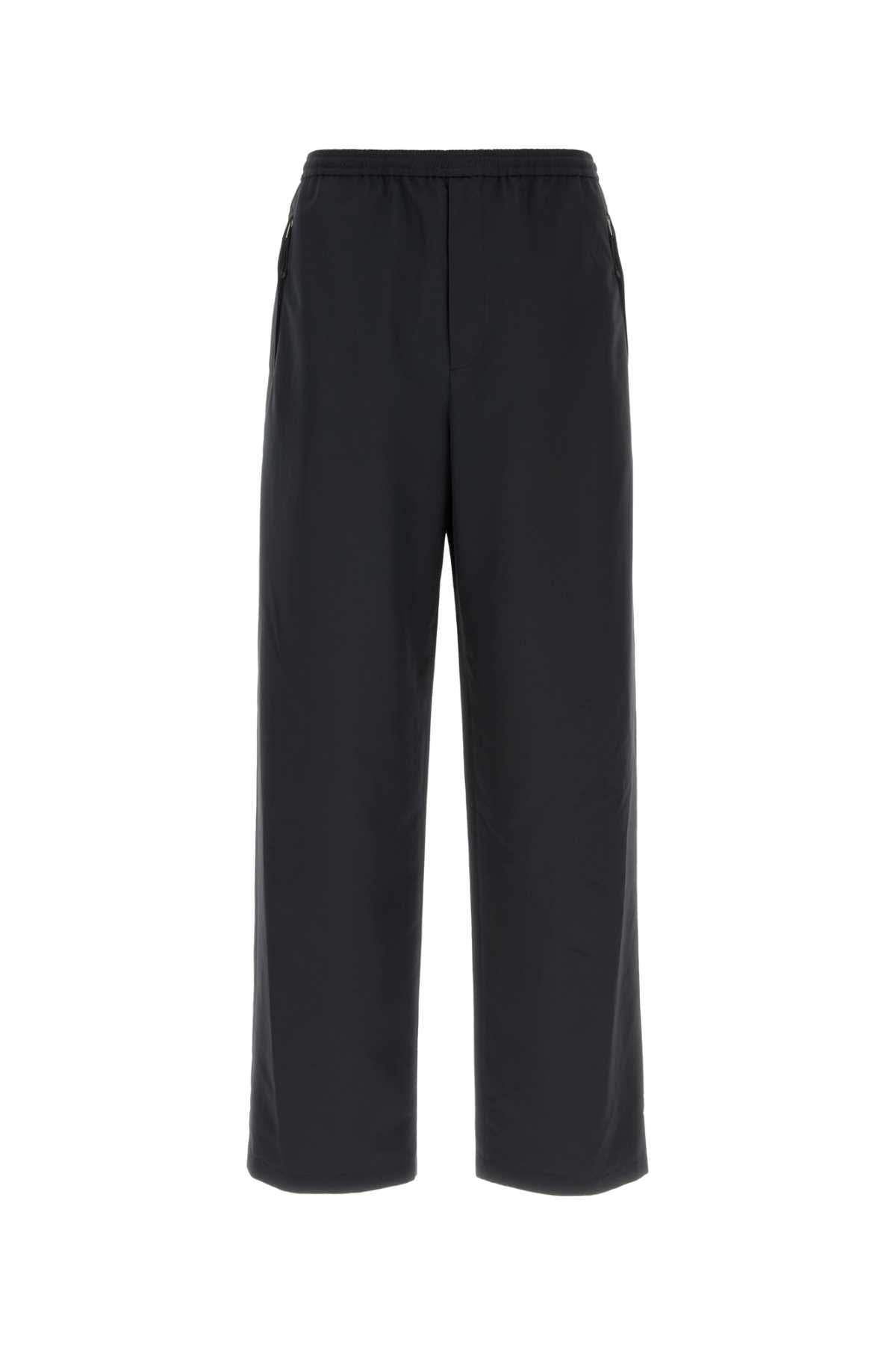 Jil Sander Men Black Tech Fabric Wide-Leg Pant JIL SANDER