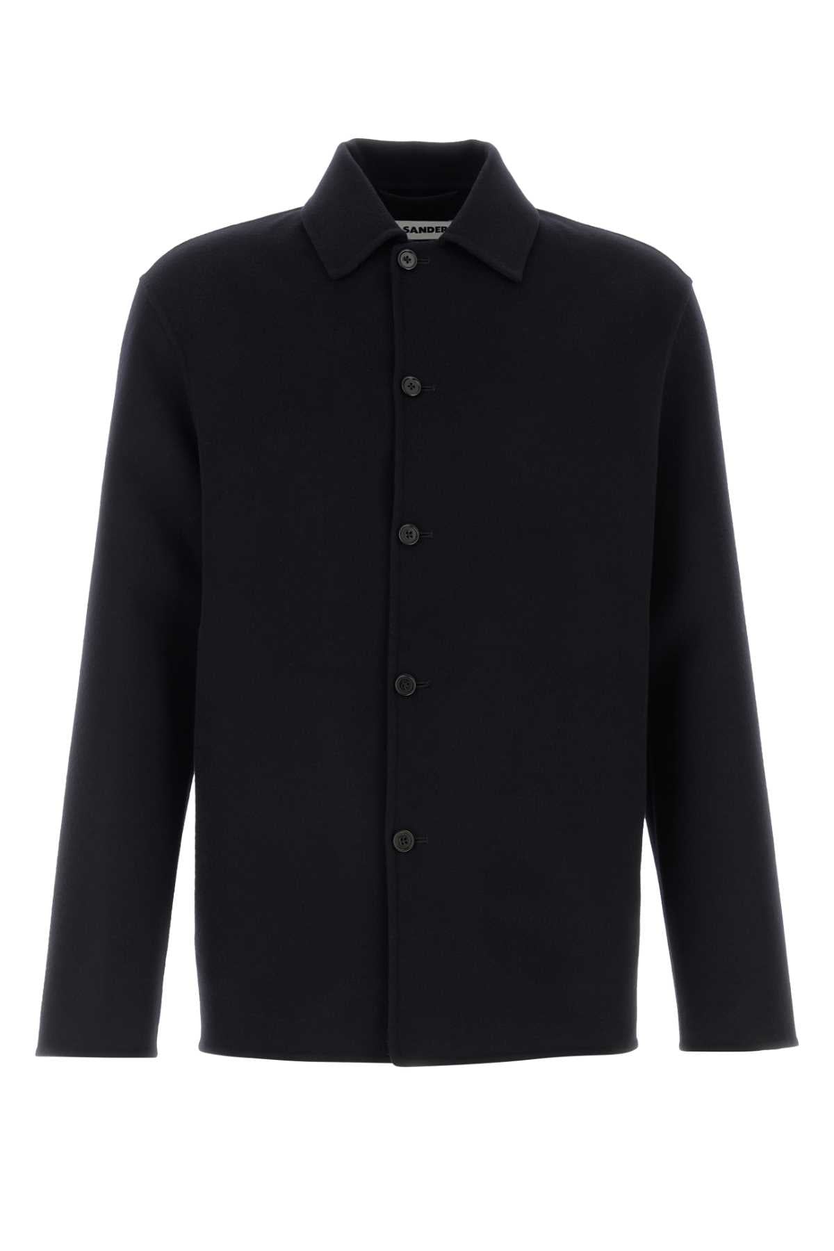 Jil Sander Men Midnight Blue Wool Blend Shirt JIL SANDER