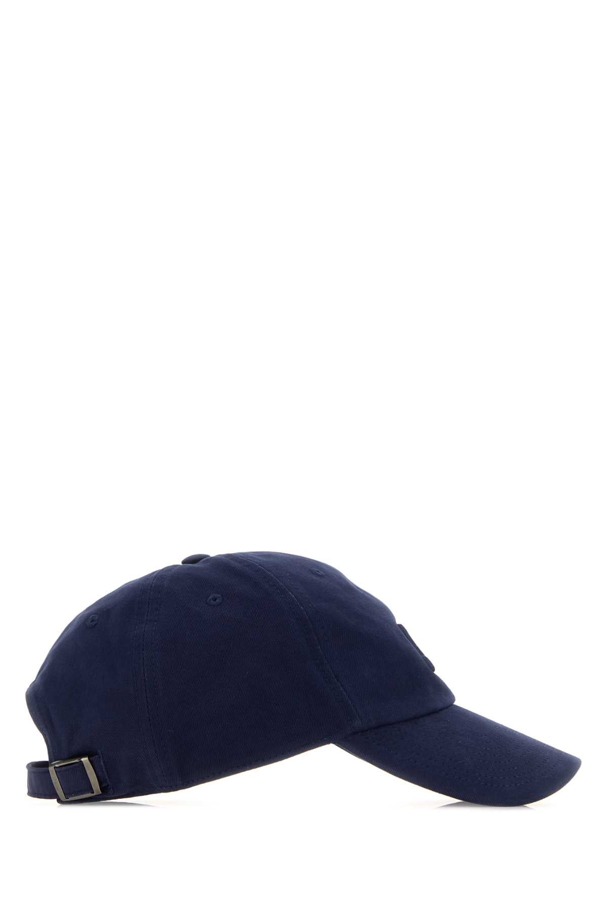 Jil Sander Men Navy Blue Twill Baseball Cap JIL SANDER