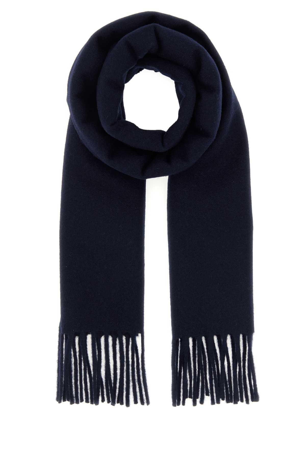 Jil Sander Men Midnight Blue Wool Scarf JIL SANDER