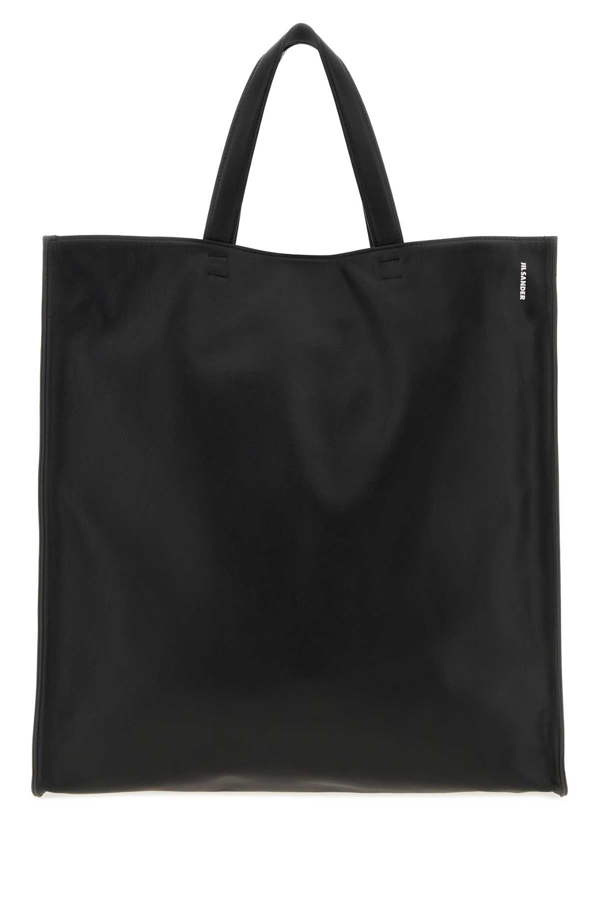 Jil Sander Men Black Leather Light Shopping Bag JIL SANDER