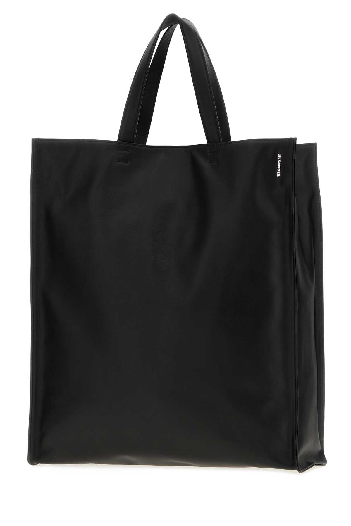 Jil Sander Men Black Leather Light Shopping Bag JIL SANDER