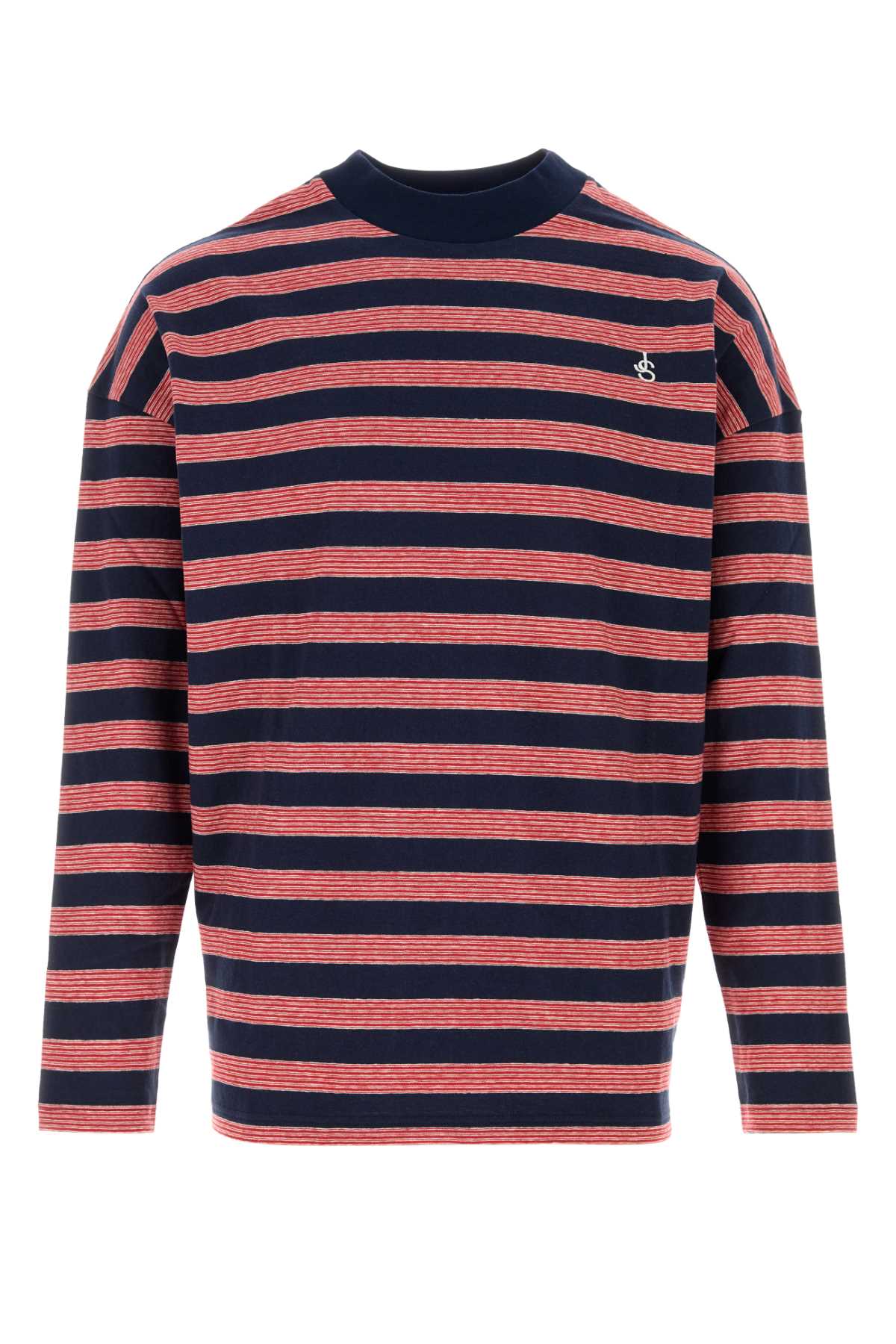 Jil Sander Men Embroidered Cotton T-Shirt JIL SANDER