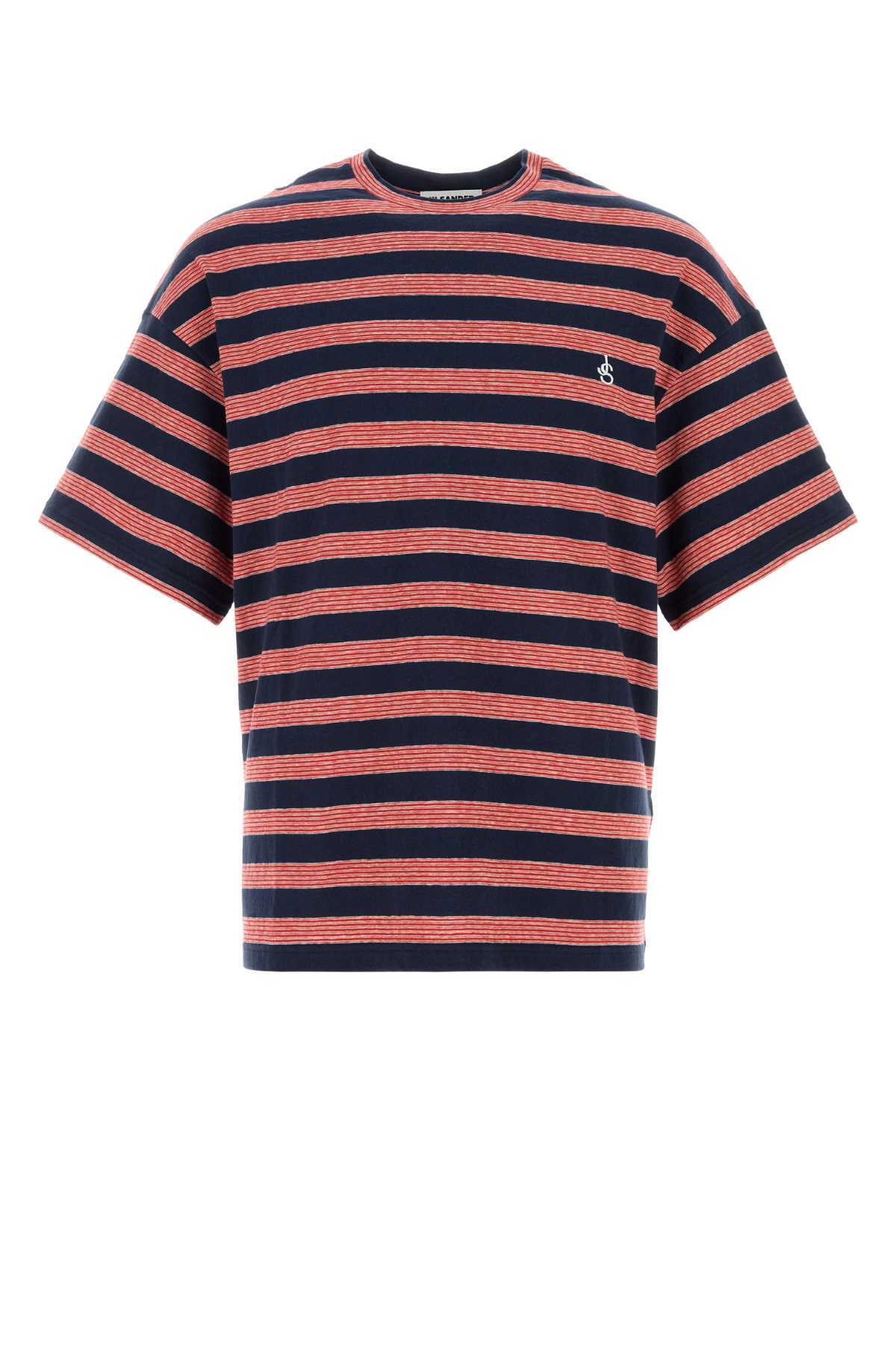 Jil Sander Men Embroidered Cotton T-Shirt JIL SANDER