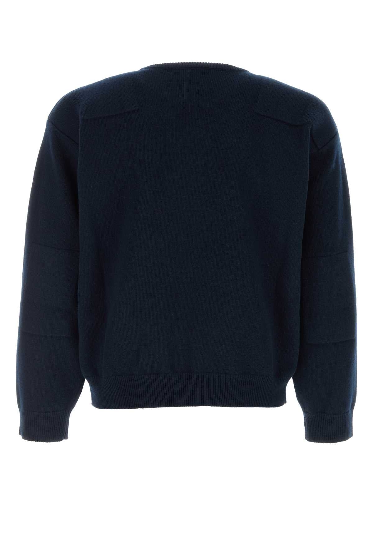 Jil Sander Men Midnight Blue Wool Blend Sweater JIL SANDER