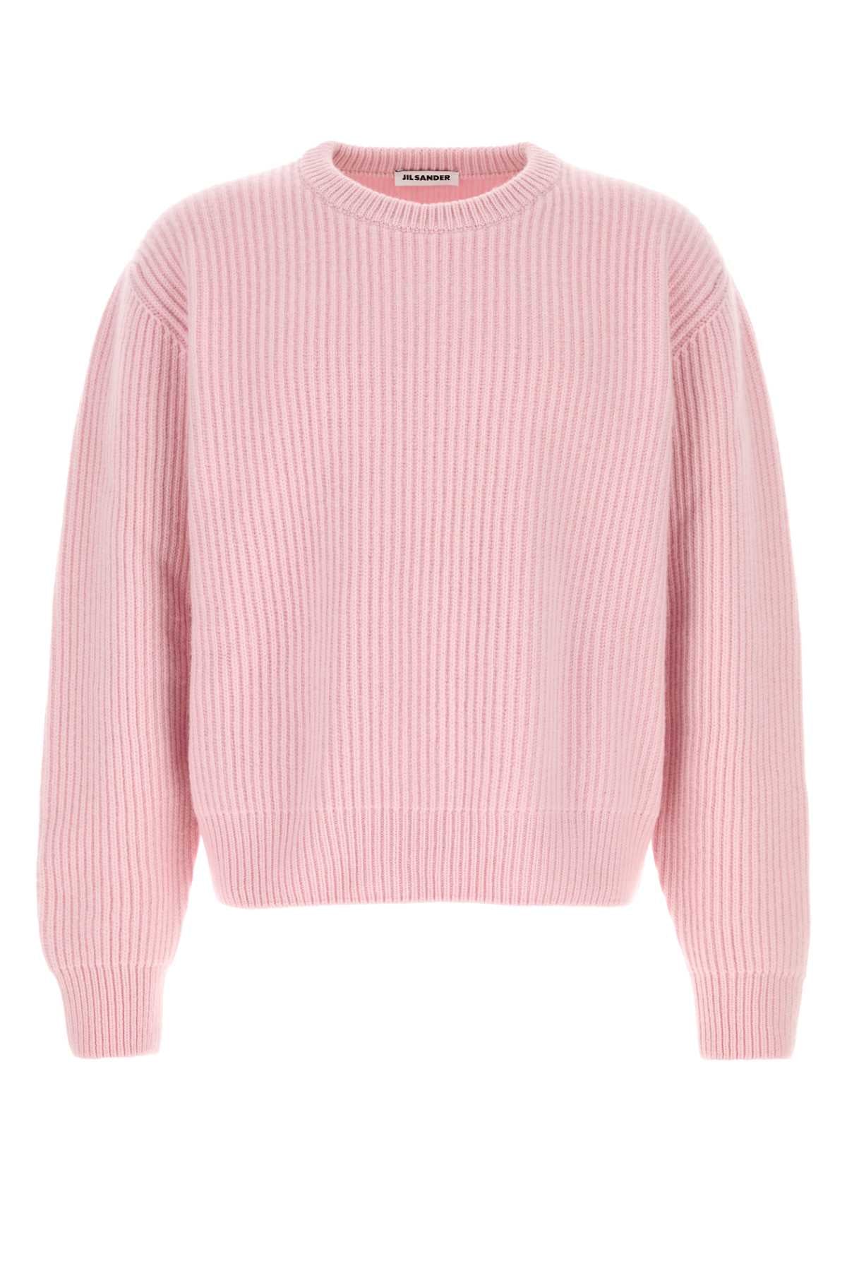 Jil Sander Men Pink Wool Sweater JIL SANDER
