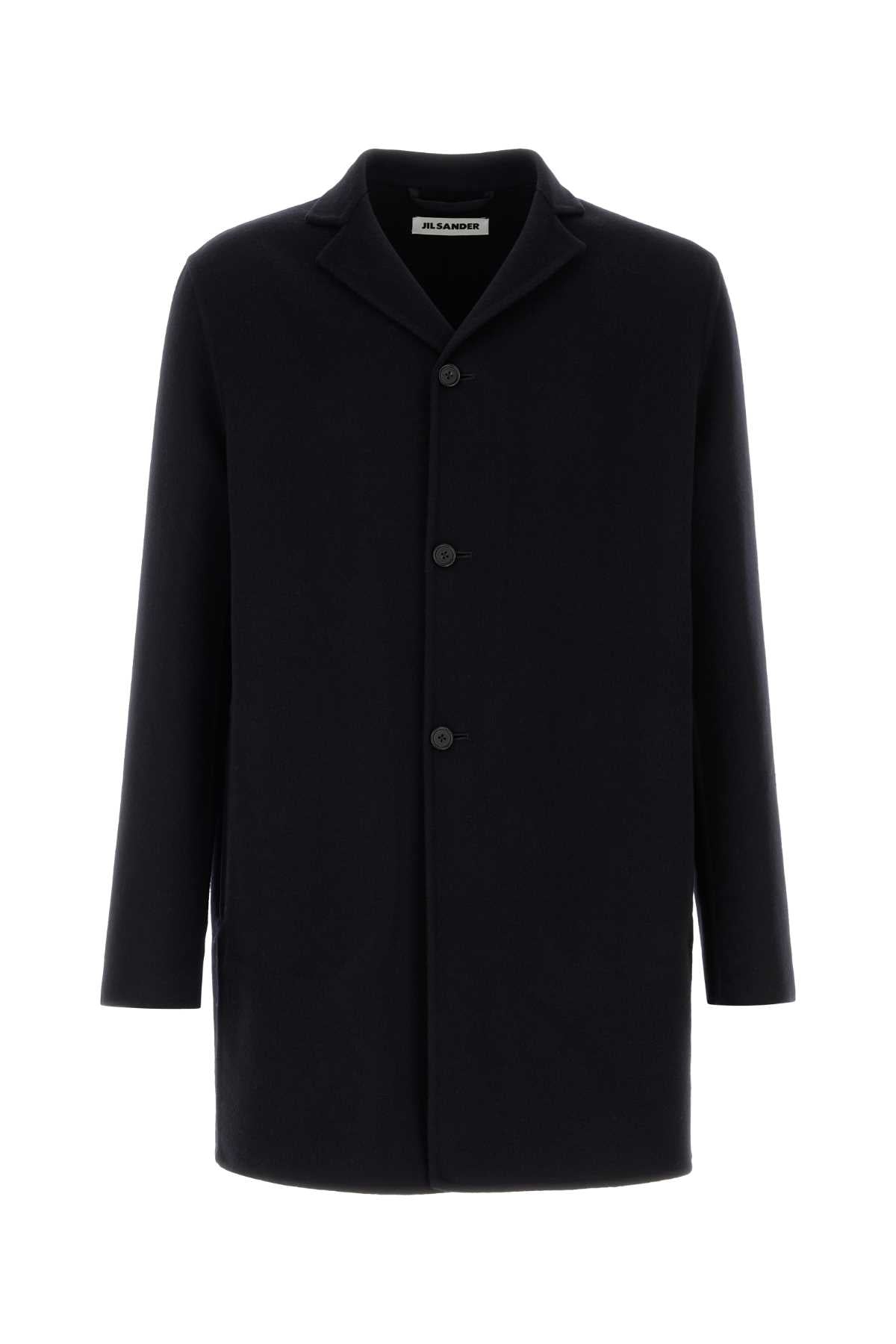 Jil Sander Men Midnight Blue Cashmere Blend Coat JIL SANDER