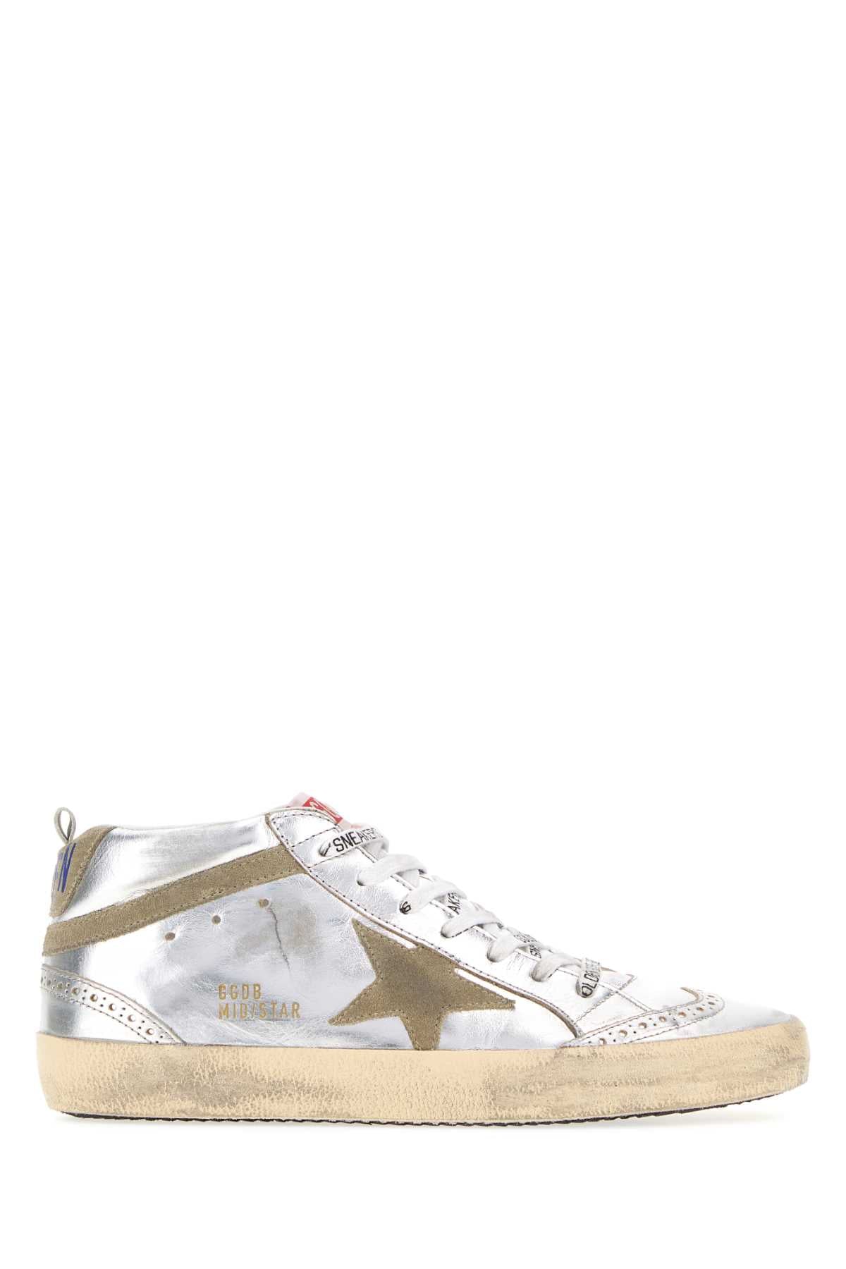 Golden Goose Deluxe Brand Women Silver Leather Mid Star Sneakers GOLDEN GOOSE