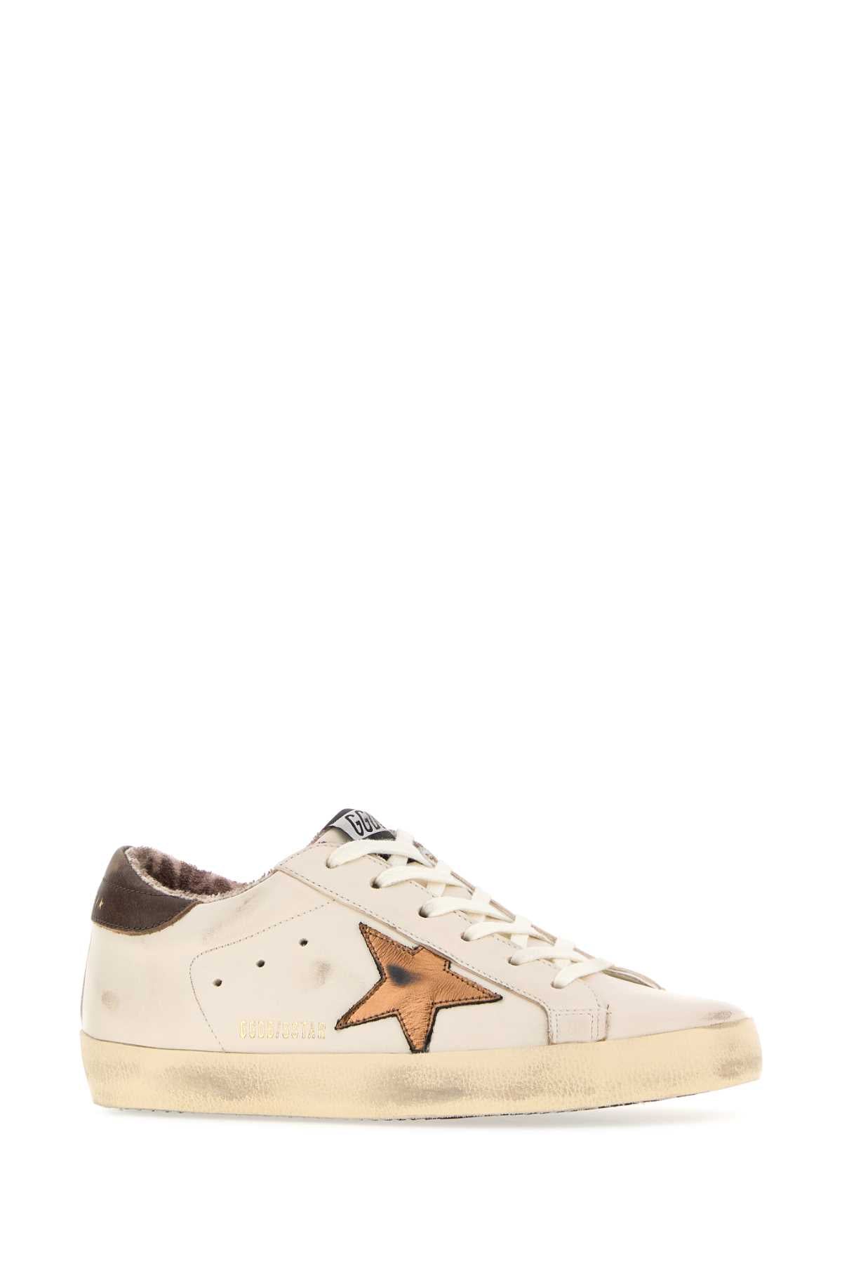 Golden Goose Deluxe Brand Women Ivory Leather Super-Star Sneakers GOLDEN GOOSE