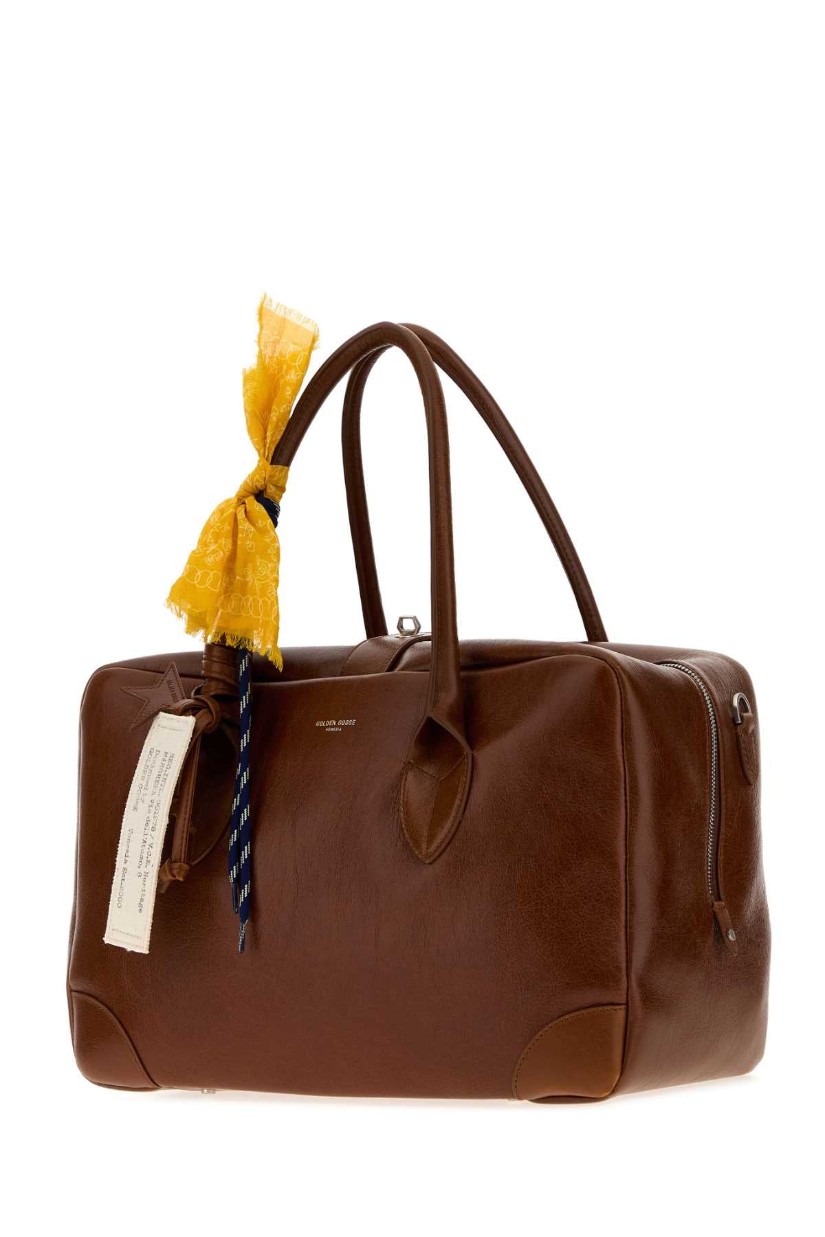 Golden Goose Deluxe Brand Women Brown Leather Medium Vita Travel Bag GOLDEN GOOSE