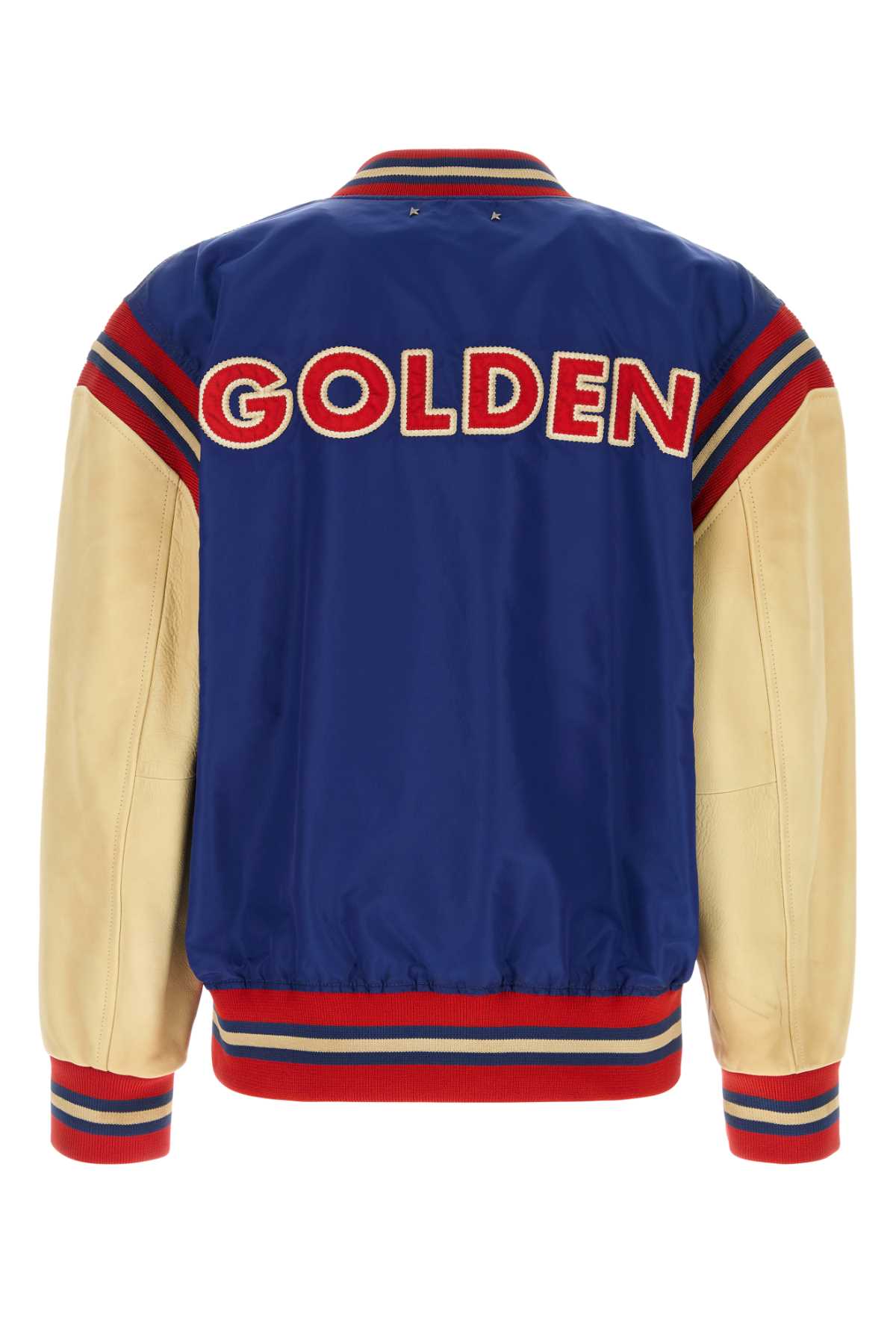 Golden Goose Deluxe Brand Men Multicolor Nylon And Leather Bomber Jacket GOLDEN GOOSE
