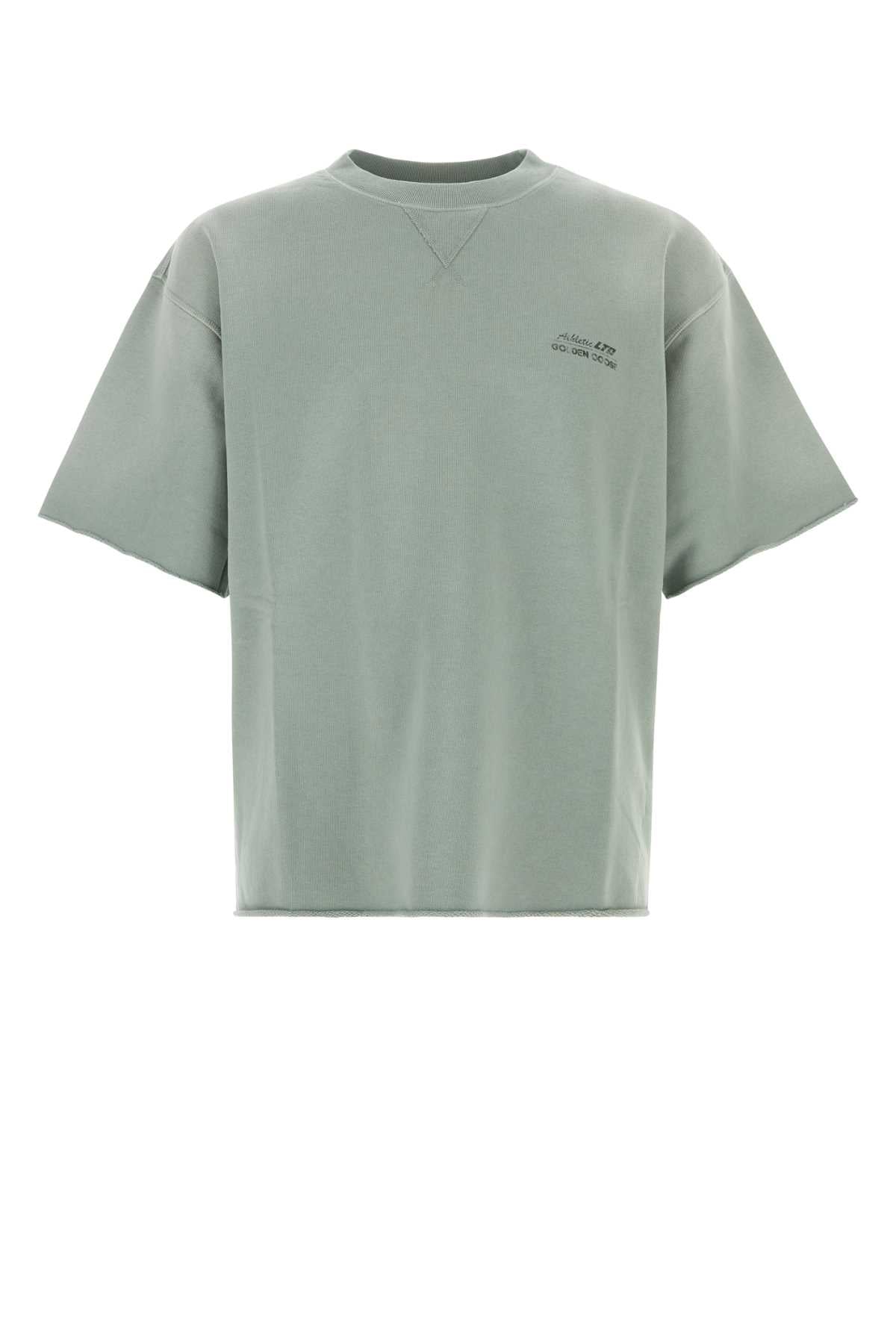 Golden Goose Deluxe Brand Men Sage Green Cotton Oversize T-Shirt