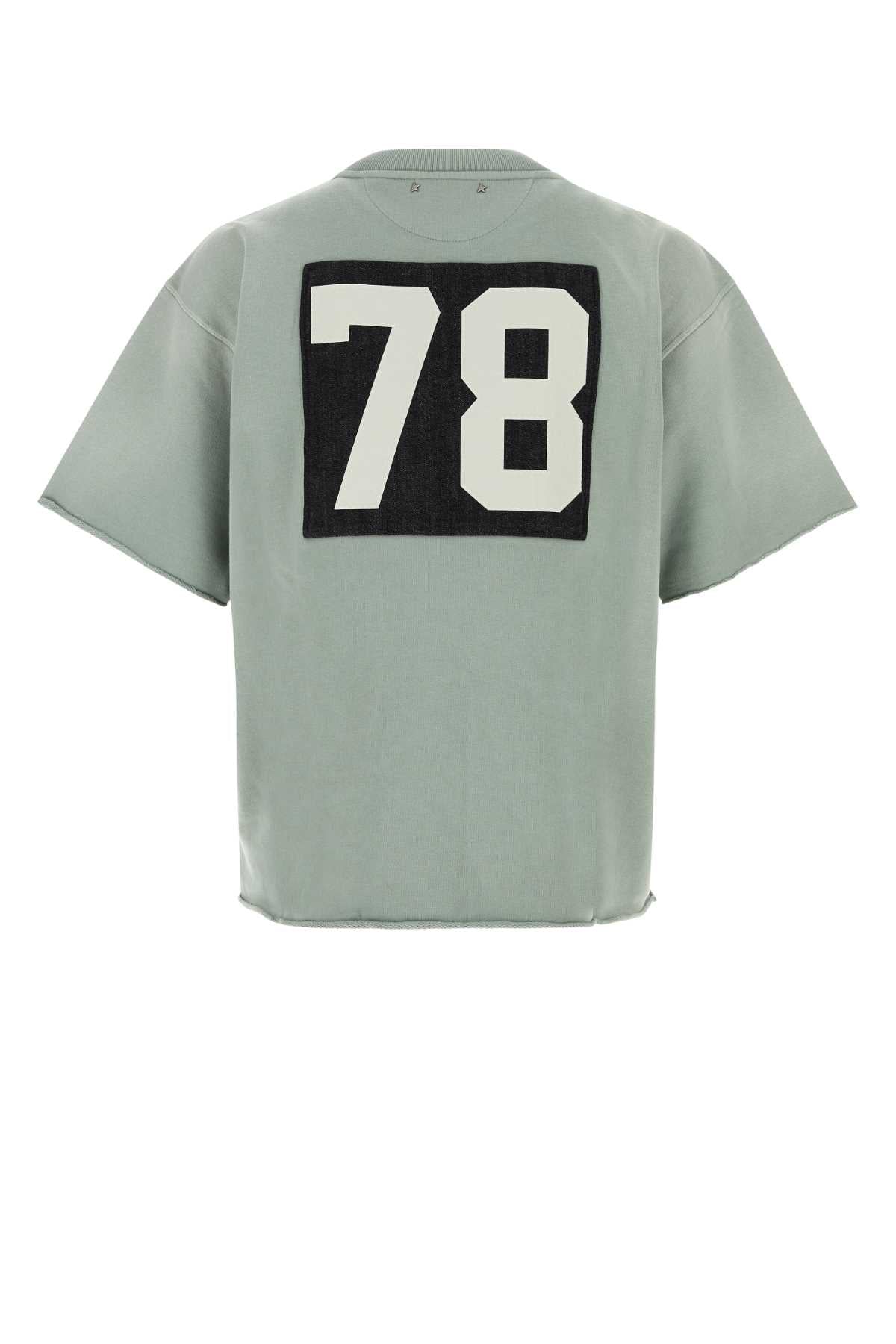 Golden Goose Deluxe Brand Men Sage Green Cotton Oversize T-Shirt
