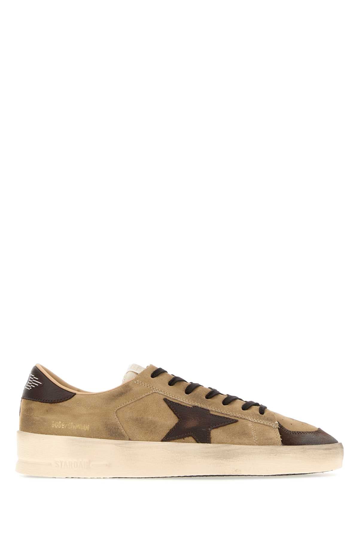 Golden Goose Deluxe Brand Men Camel Suede Stardan Sneakers GOLDEN GOOSE