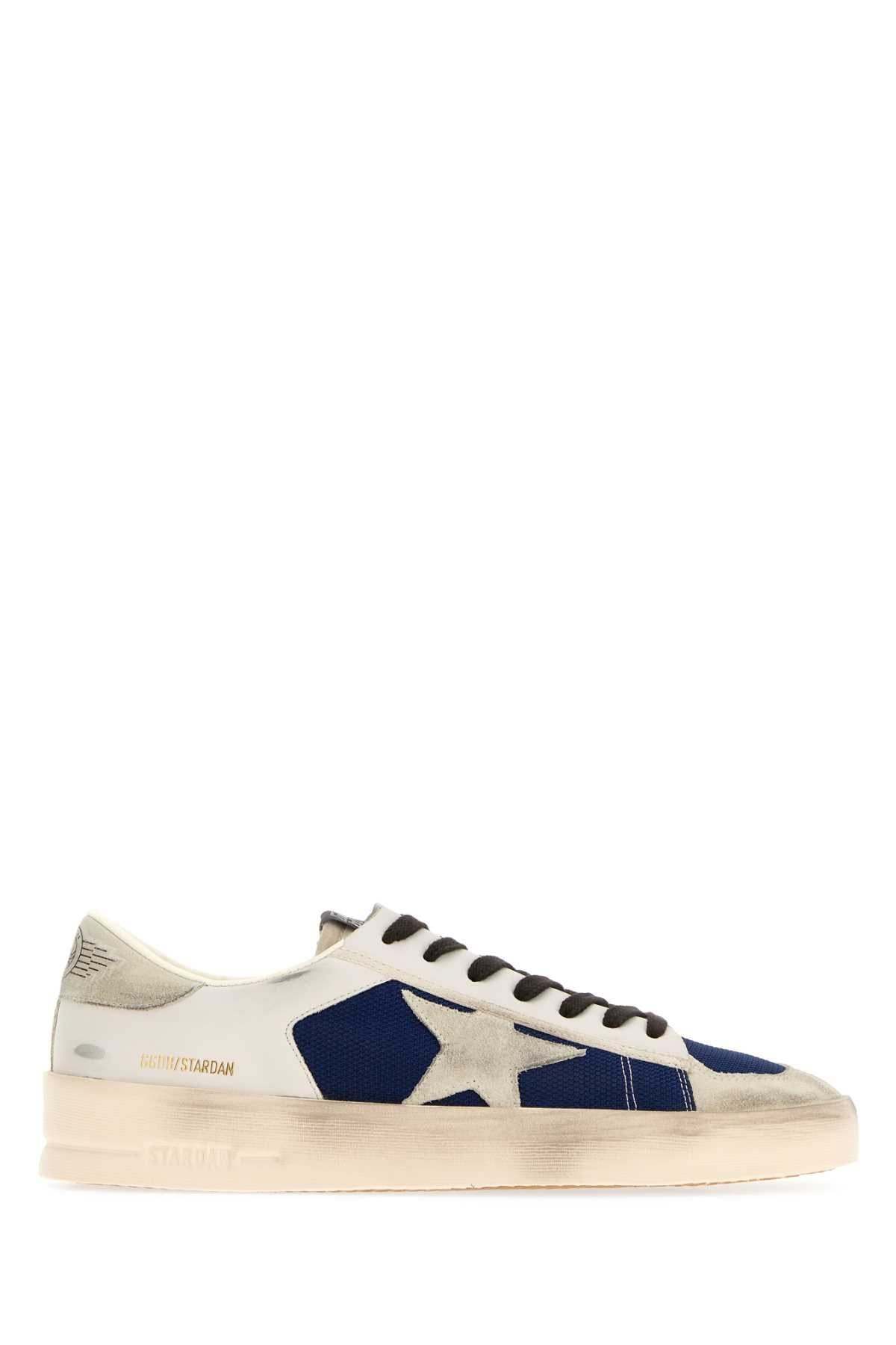 Golden Goose Deluxe Brand Men Two-Tone Leather And Canvas Stardan Sneakers GOLDEN GOOSE