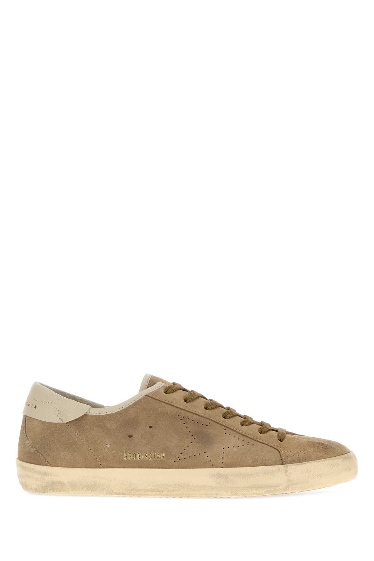 Golden Goose Deluxe Brand Men Camel Suede Super-Star Sneakers GOLDEN GOOSE