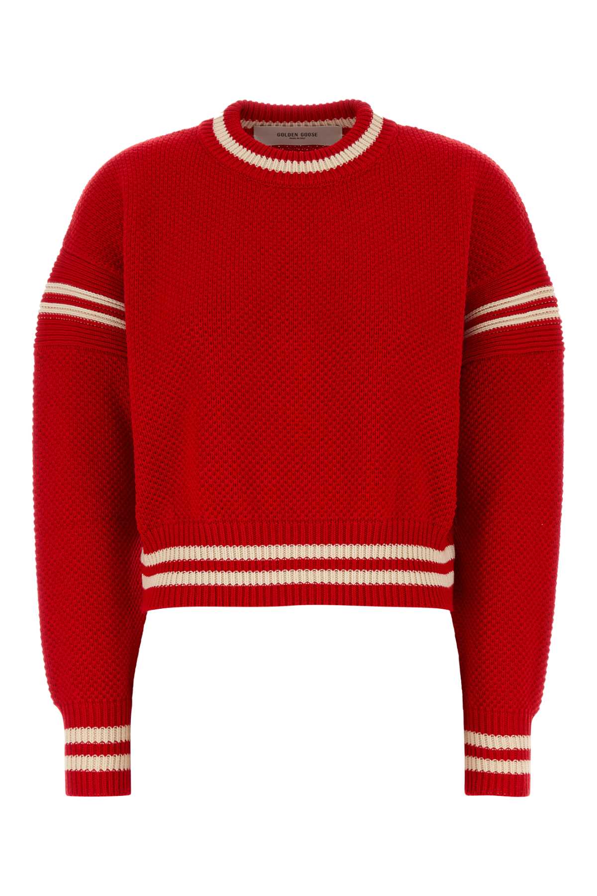 Golden Goose Deluxe Brand Women Red Cotton Oversize Sweater GOLDEN GOOSE