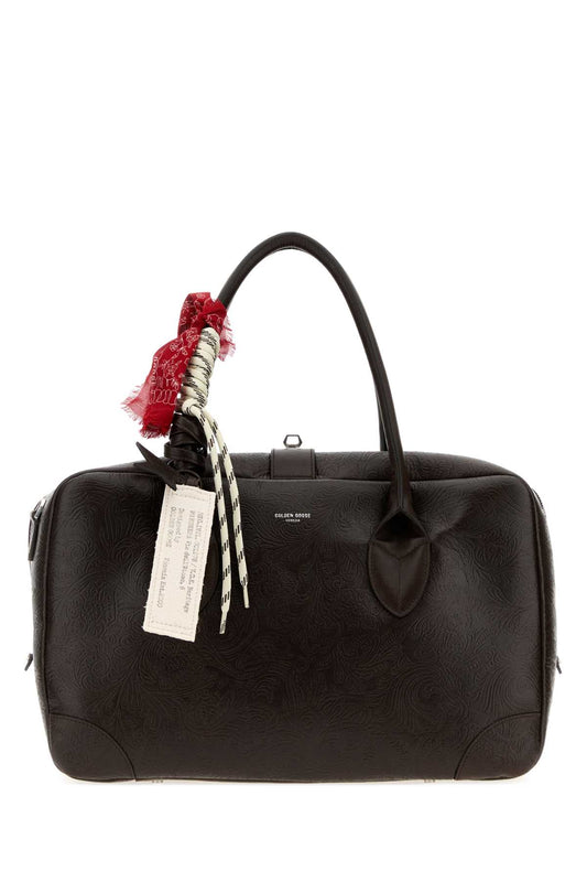 Golden Goose Deluxe Brand Women Dark Brown Leather Medium Vita Travel Bag GOLDEN GOOSE