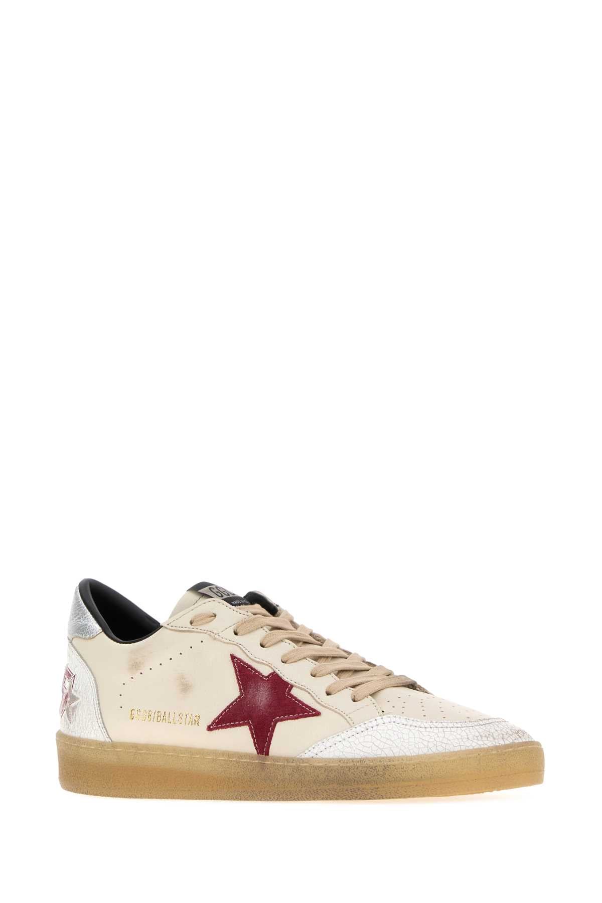 Golden Goose Deluxe Brand Men Cream Leather Ball Star Sneakers GOLDEN GOOSE