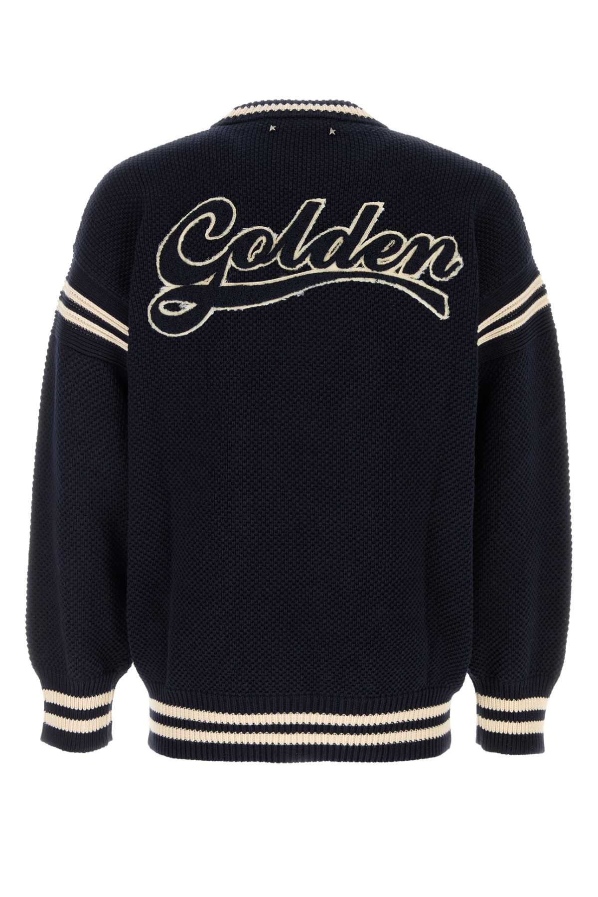 Golden Goose Deluxe Brand Men Midnight Blue Cotton Oversize Sweater GOLDEN GOOSE