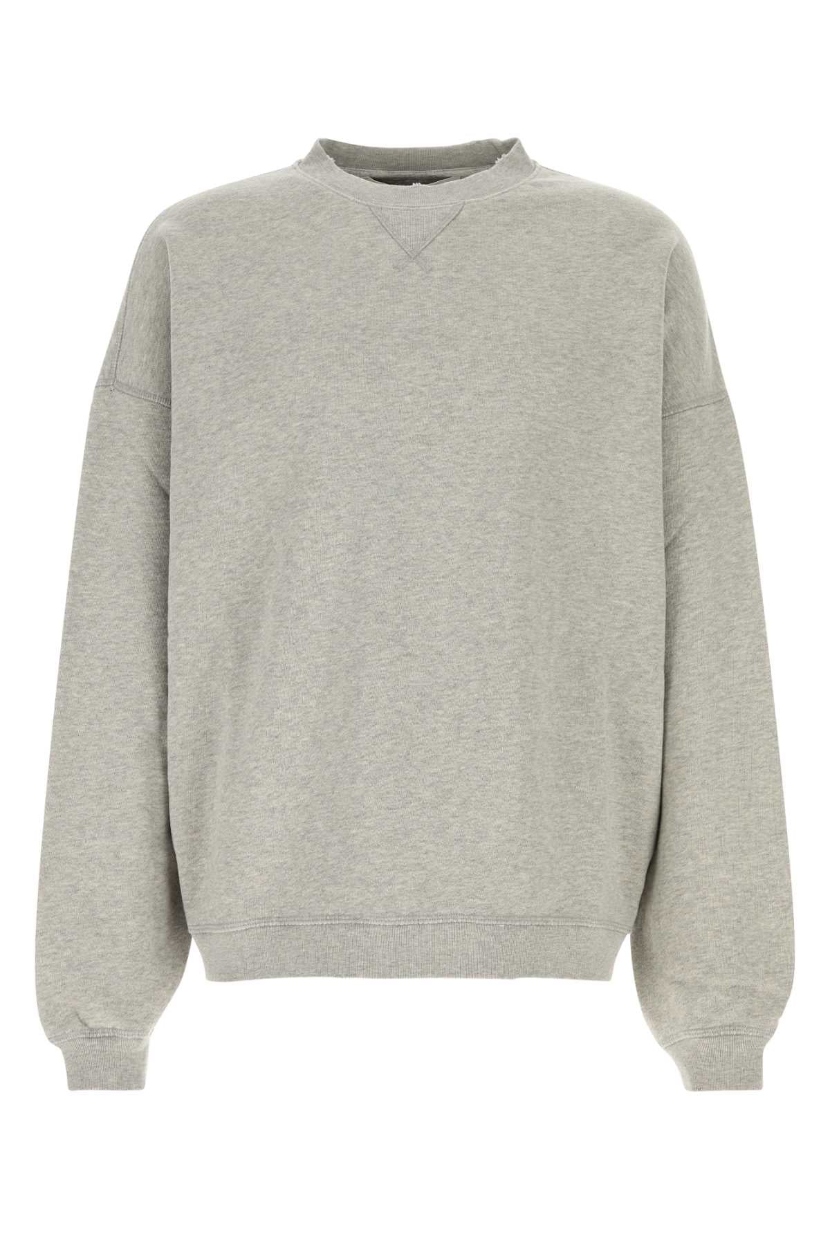 Golden Goose Deluxe Brand Men Melange Grey Cotton Oversize Sweatshirt GOLDEN GOOSE