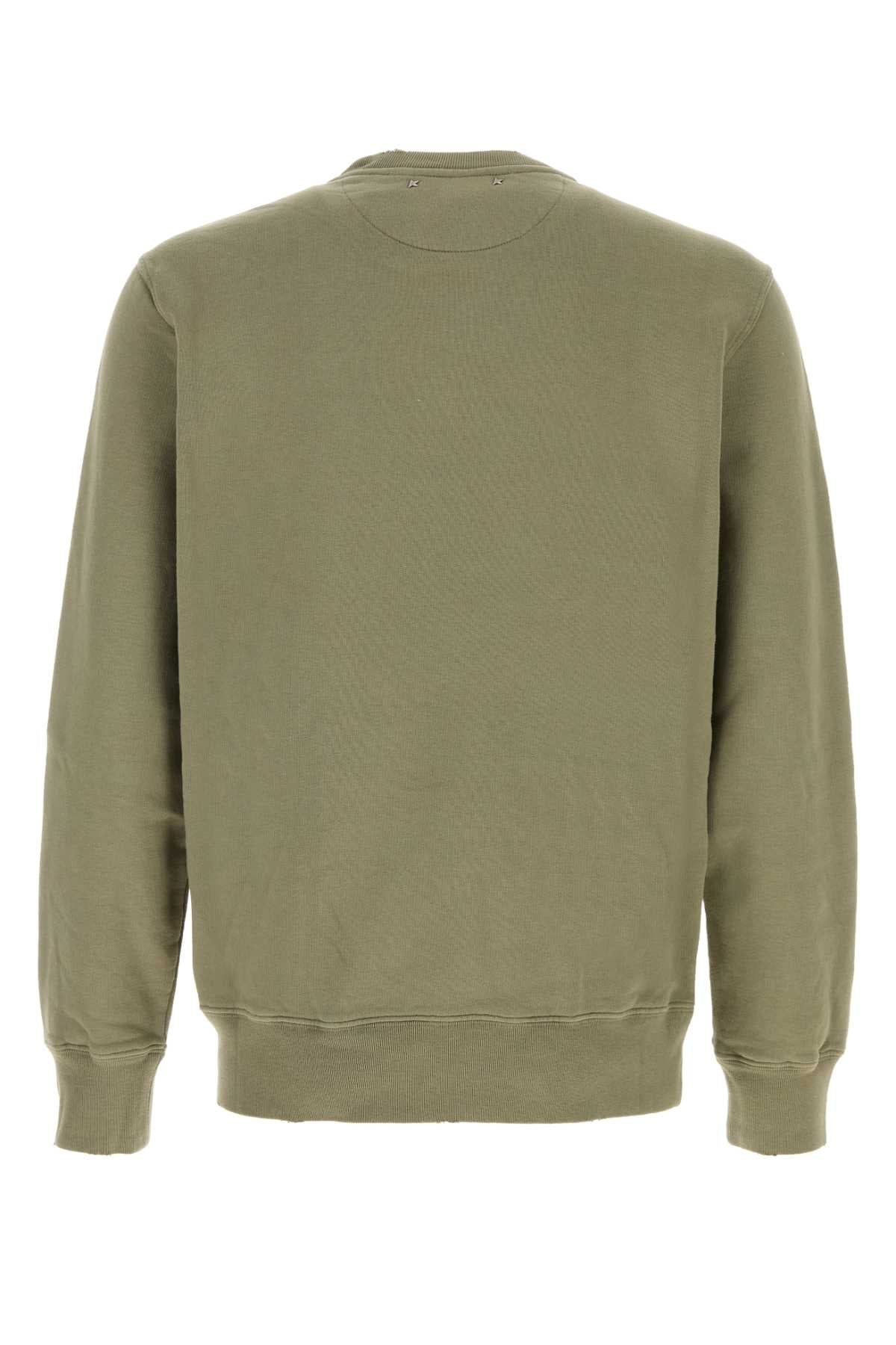 Golden Goose Deluxe Brand Men Army Green Cotton Sweatshirt GOLDEN GOOSE