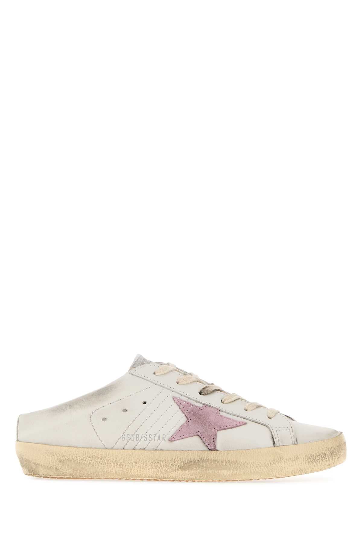Golden Goose Deluxe Brand Women White Leather Super-Star Slip Ons